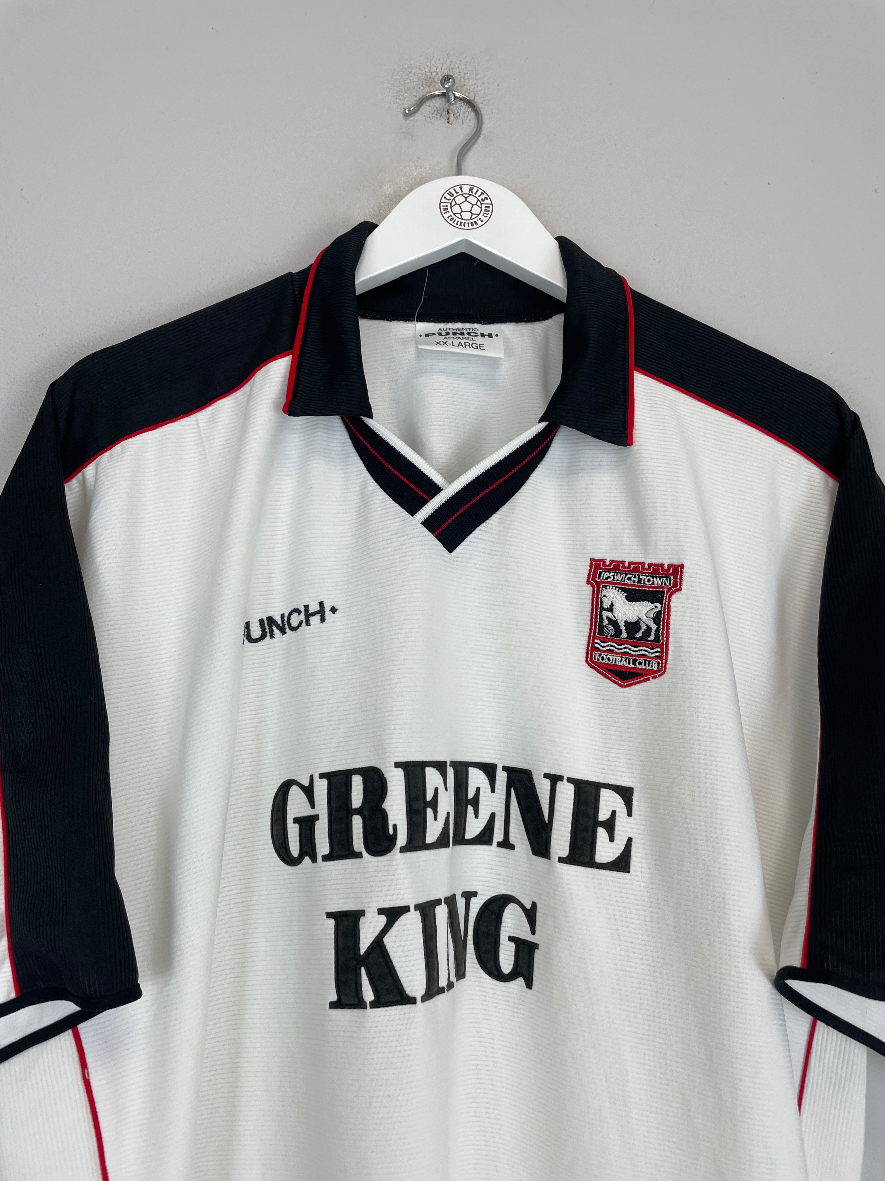 Shop 2000/02 IPSWICH TOWN AWAY SHIRT (XXL) PUNCH, classic football shirts, vintage football shirts & retro soccer jerseys at Cult Kits