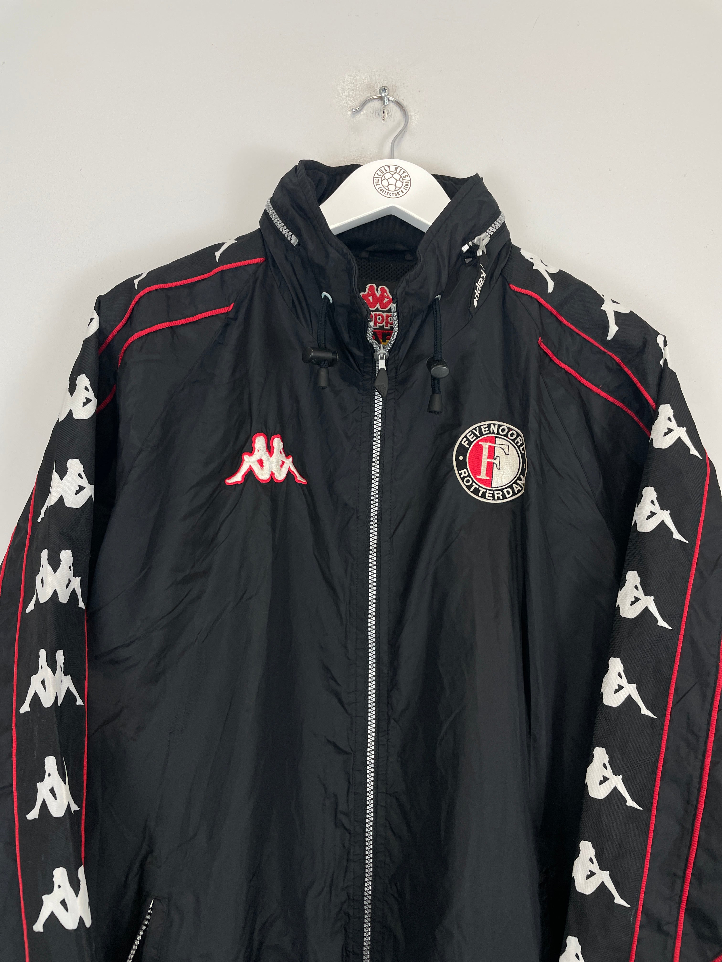 Shop 2000/01 FEYENOORD RAIN JACKET (XL) KAPPA, classic football shirts, vintage football shirts & retro soccer jerseys at Cult Kits