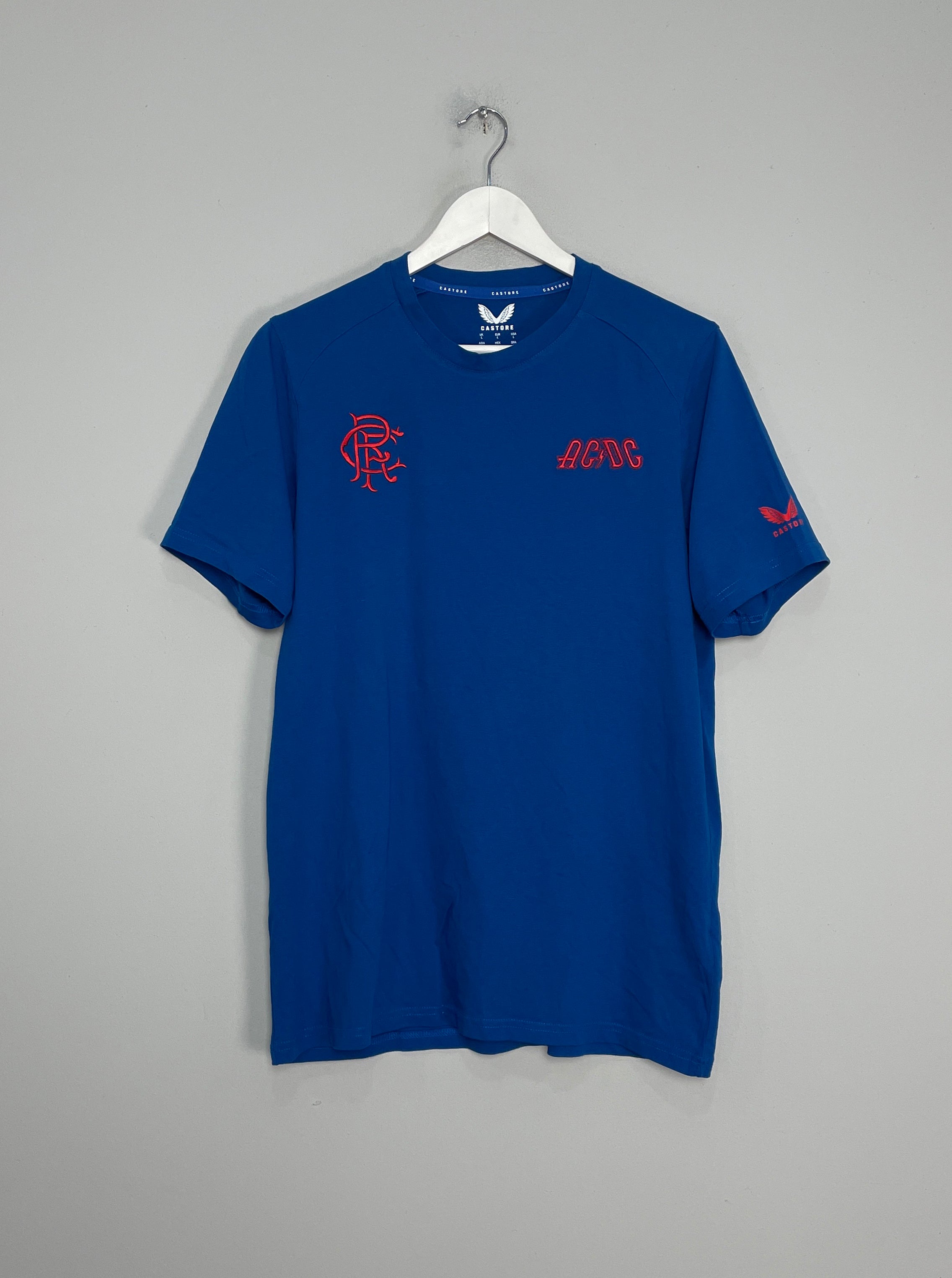 Shop 2023 RANGERS X ACDC TRAINING SHIRT (L) CASTORE, classic football shirts, vintage football shirts & retro soccer jerseys at Cult Kits