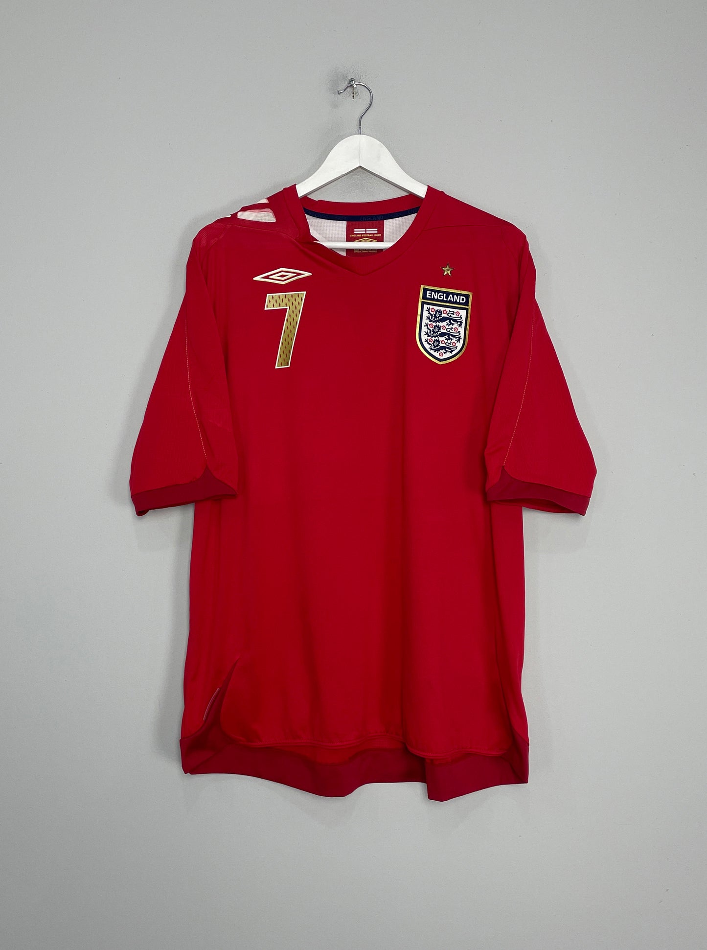 2006/08 ENGLAND CARRICK #7 AWAY SHIRT (XXL) UMBRO