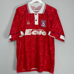 Shop 1992/93 CARDIFF CITY AWAY SHIRT (XL) BLUEBIRDS, classic football shirts, vintage football shirts & retro soccer jerseys at Cult Kits