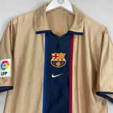 Shop 2001/03 BARCELONA AWAY SHIRT (L) NIKE, classic football shirts, vintage football shirts & retro soccer jerseys at Cult Kits