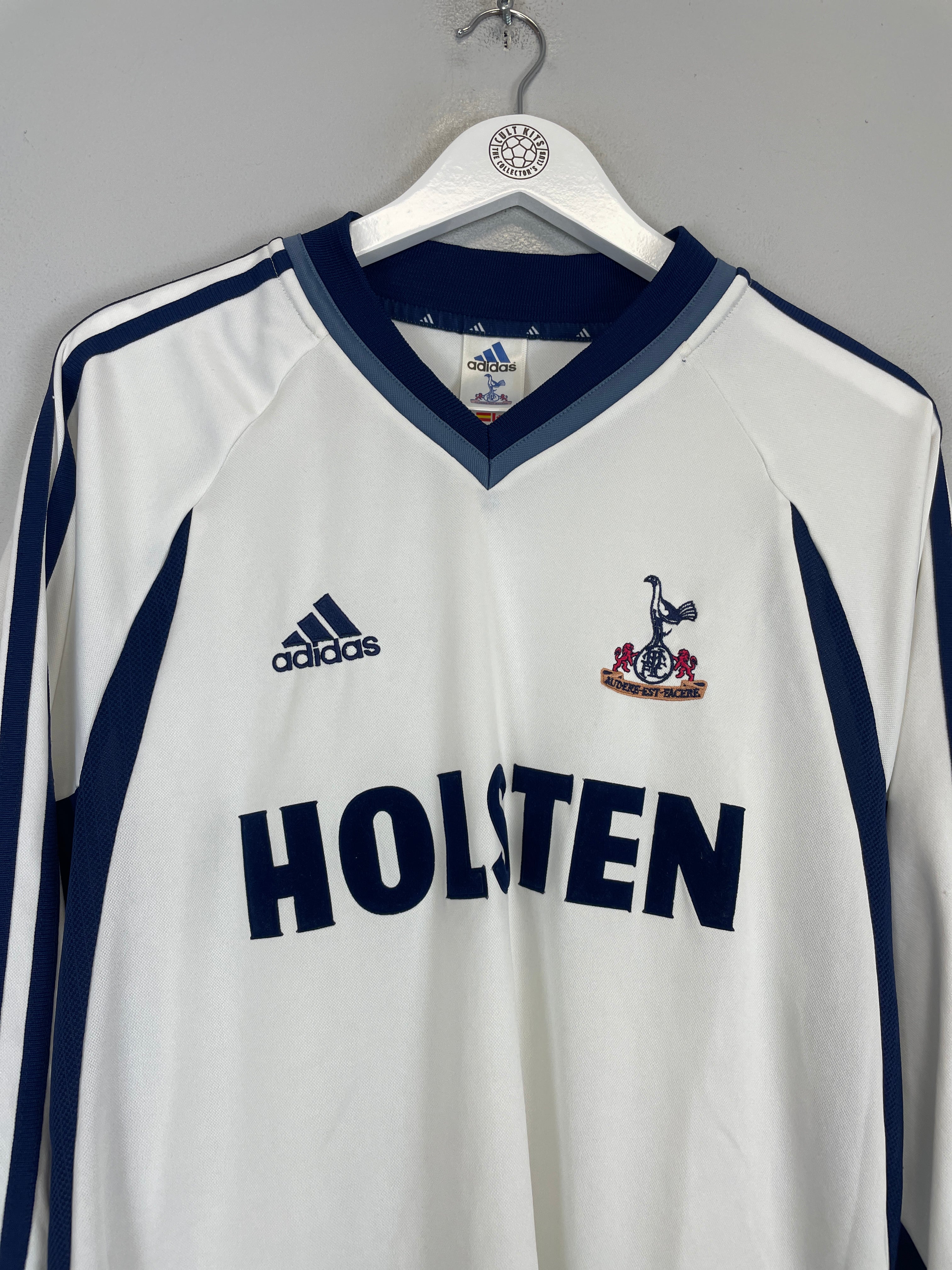 Shop 2001/02 TOTTENHAM L/S HOME SHIRT (M) ADIDAS, classic football shirts, vintage football shirts & retro soccer jerseys at Cult Kits