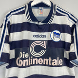 Shop 1997/98 HERTHA BERLIN HOME SHIRT (XL) ADIDAS, classic football shirts, vintage football shirts & retro soccer jerseys at Cult Kits
