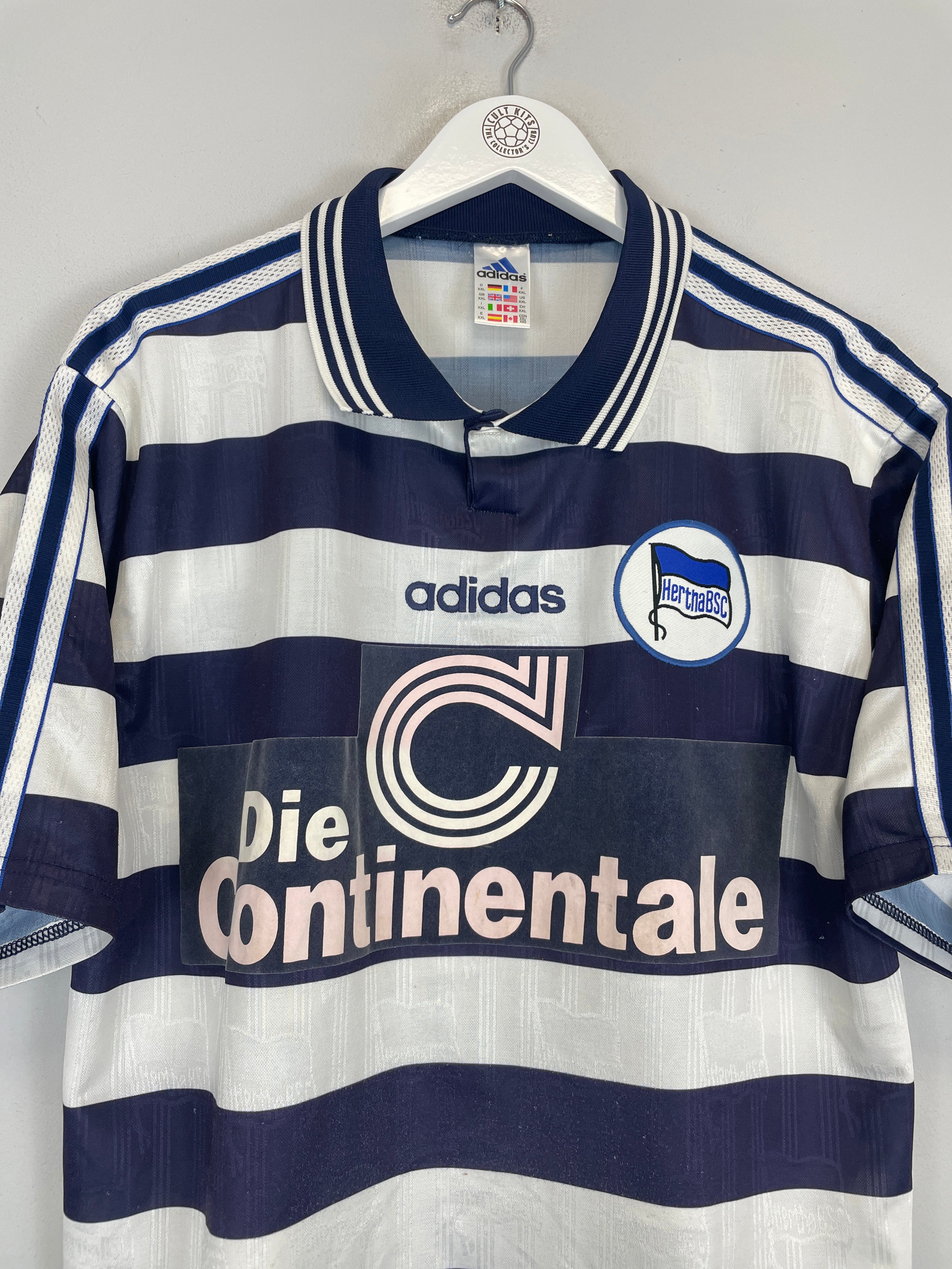 Shop 1997/98 HERTHA BERLIN HOME SHIRT (XL) ADIDAS, classic football shirts, vintage football shirts & retro soccer jerseys at Cult Kits