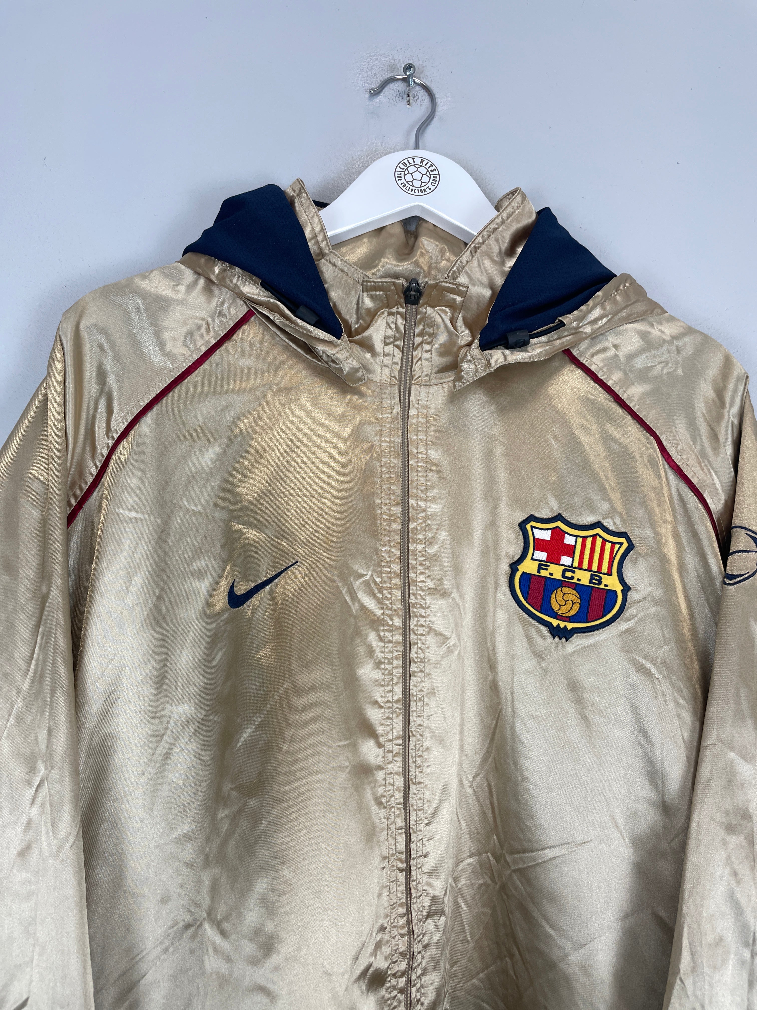 Shop 2001/02 BARCELONA TRACK JACKET (XXL) NIKE, classic football shirts, vintage football shirts & retro soccer jerseys at Cult Kits