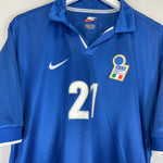 Shop 1997/98 ITALY VIERI #21 HOME SHIRT (L) NIKE, classic football shirts, vintage football shirts & retro soccer jerseys at Cult Kits