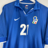Shop 1997/98 ITALY VIERI #21 HOME SHIRT (L) NIKE, classic football shirts, vintage football shirts & retro soccer jerseys at Cult Kits