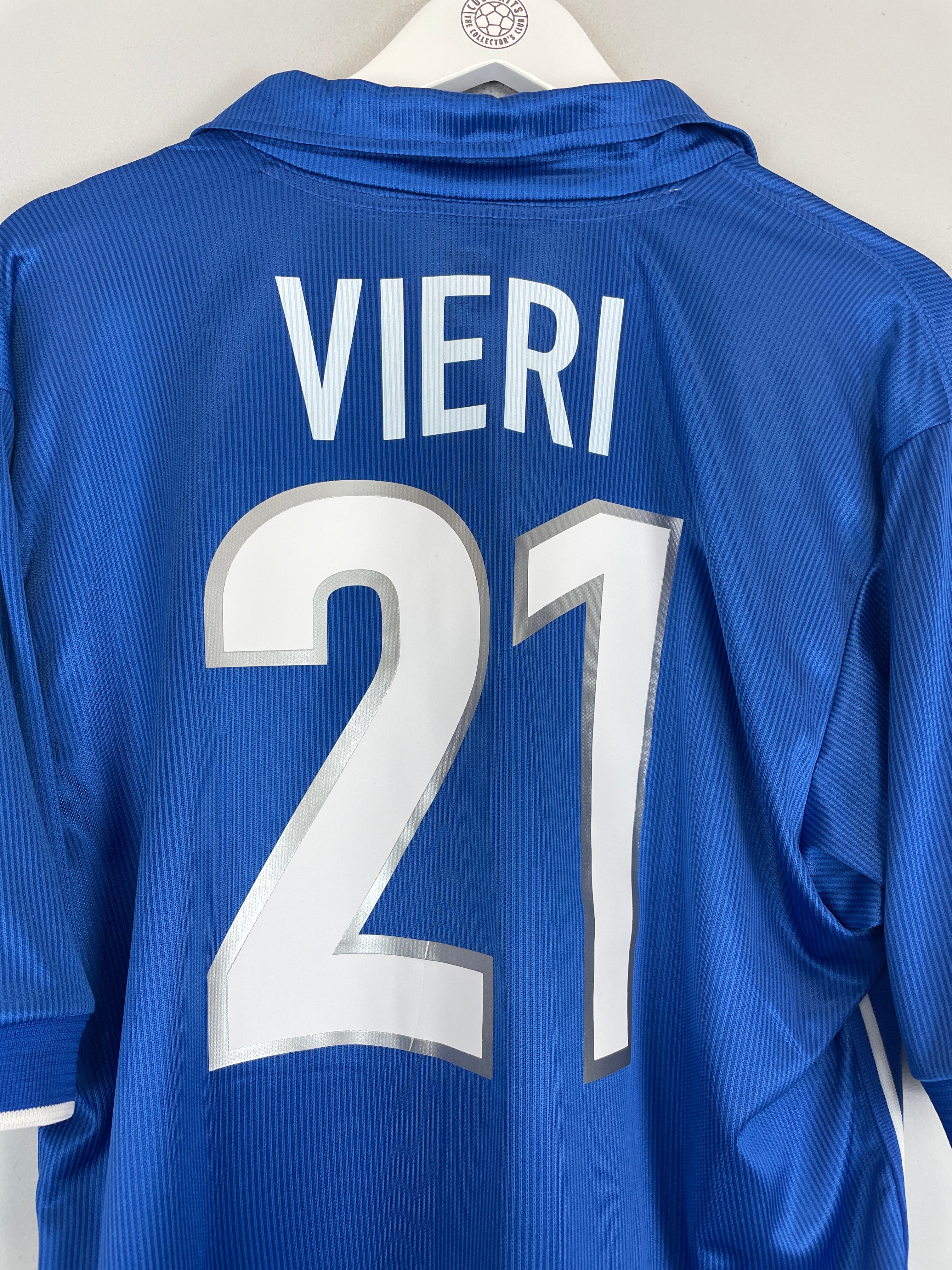 Shop 1997/98 ITALY VIERI #21 HOME SHIRT (L) NIKE, classic football shirts, vintage football shirts & retro soccer jerseys at Cult Kits