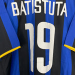 Shop 2002/03 INTER MILAN BATISTUTA #19 HOME SHIRT (XL) NIKE, classic football shirts, vintage football shirts & retro soccer jerseys at Cult Kits