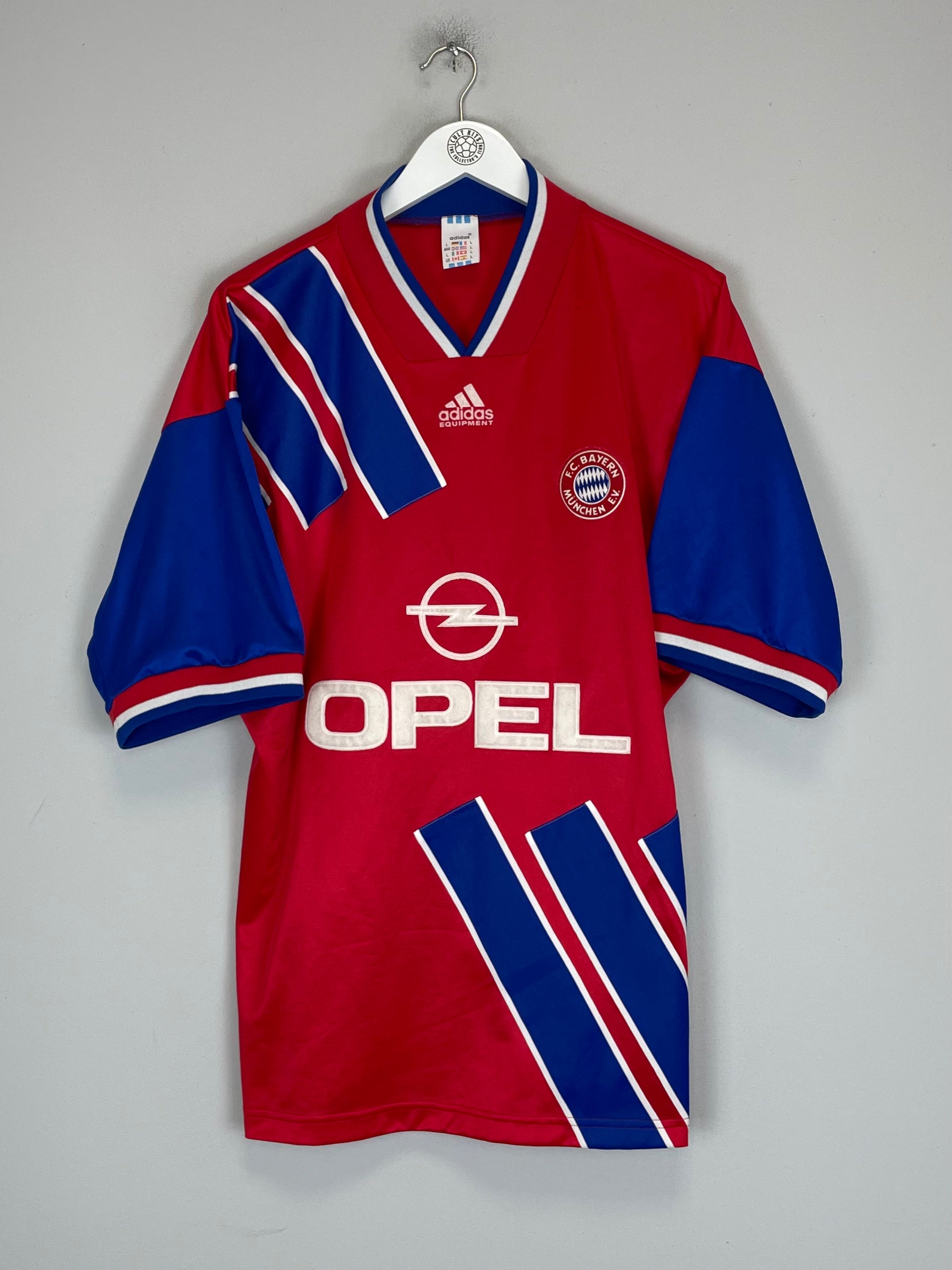 Shop 1993/95 BAYERN MUNICH HOME SHIRT (L) ADIDAS, classic football shirts, vintage football shirts & retro soccer jerseys at Cult Kits