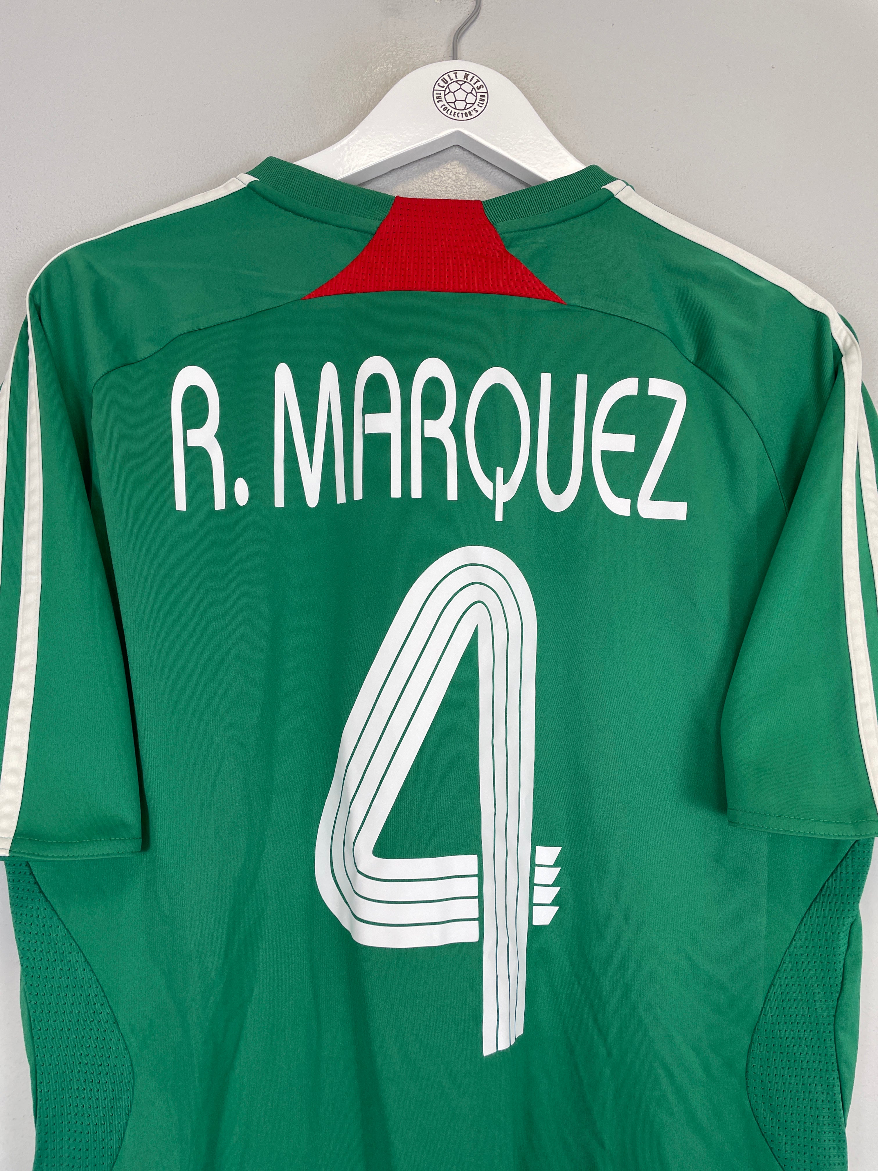 Shop 2007/08 MEXICO R.MARQUEZ #4 HOME SHIRT (M) ADIDAS, classic football shirts, vintage football shirts & retro soccer jerseys at Cult Kits