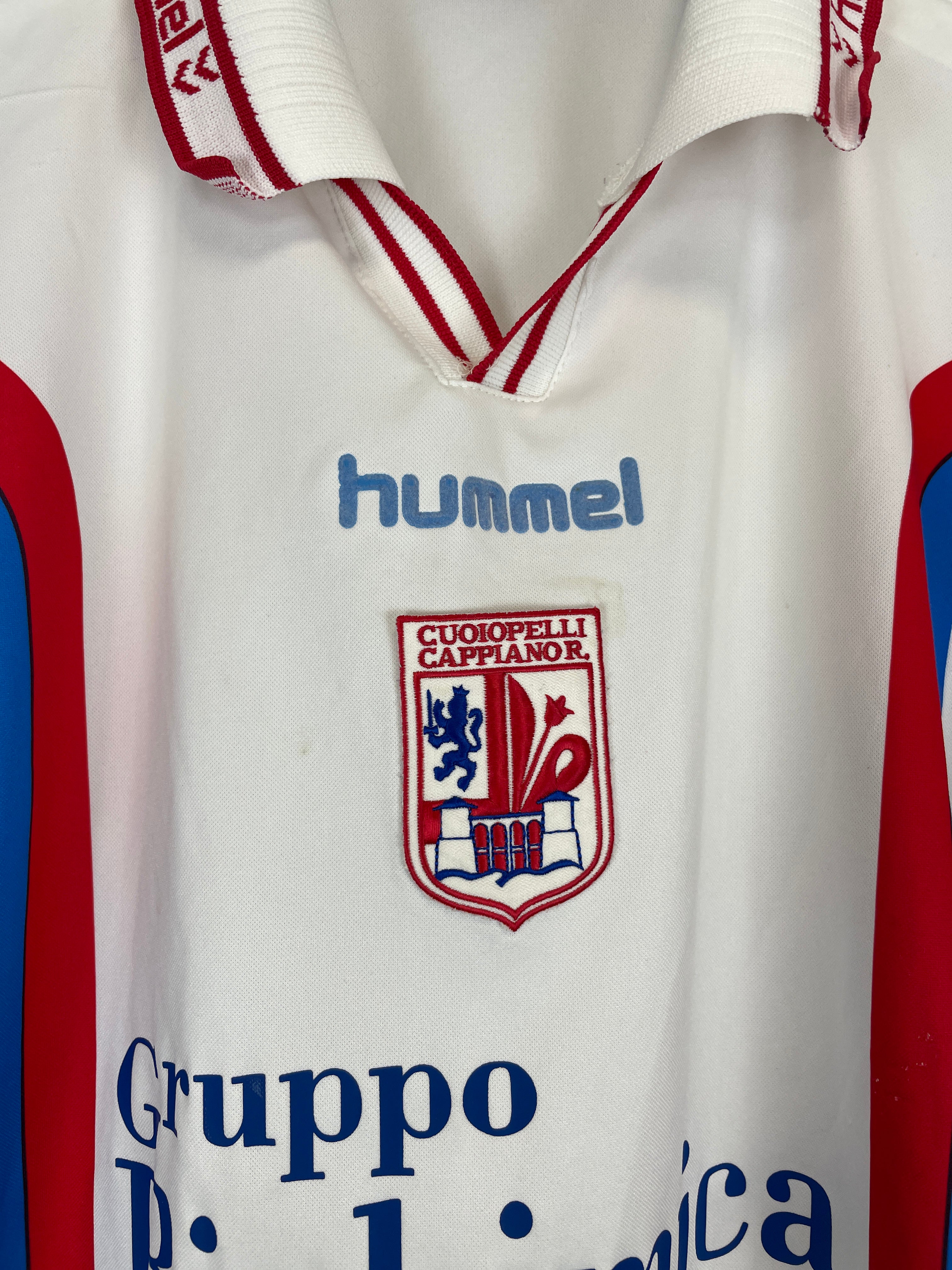 Shop 2000/01 UCD CUOIOPELLI #4 HOME SHIRT (L) HUMMEL, classic football shirts, vintage football shirts & retro soccer jerseys at Cult Kits