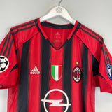 Shop 2004/05 AC MILAN KAKA #22 *PLAYER ISSUE* C/L HOME SHIRT (M) ADIDAS, classic football shirts, vintage football shirts & retro soccer jerseys at Cult Kits