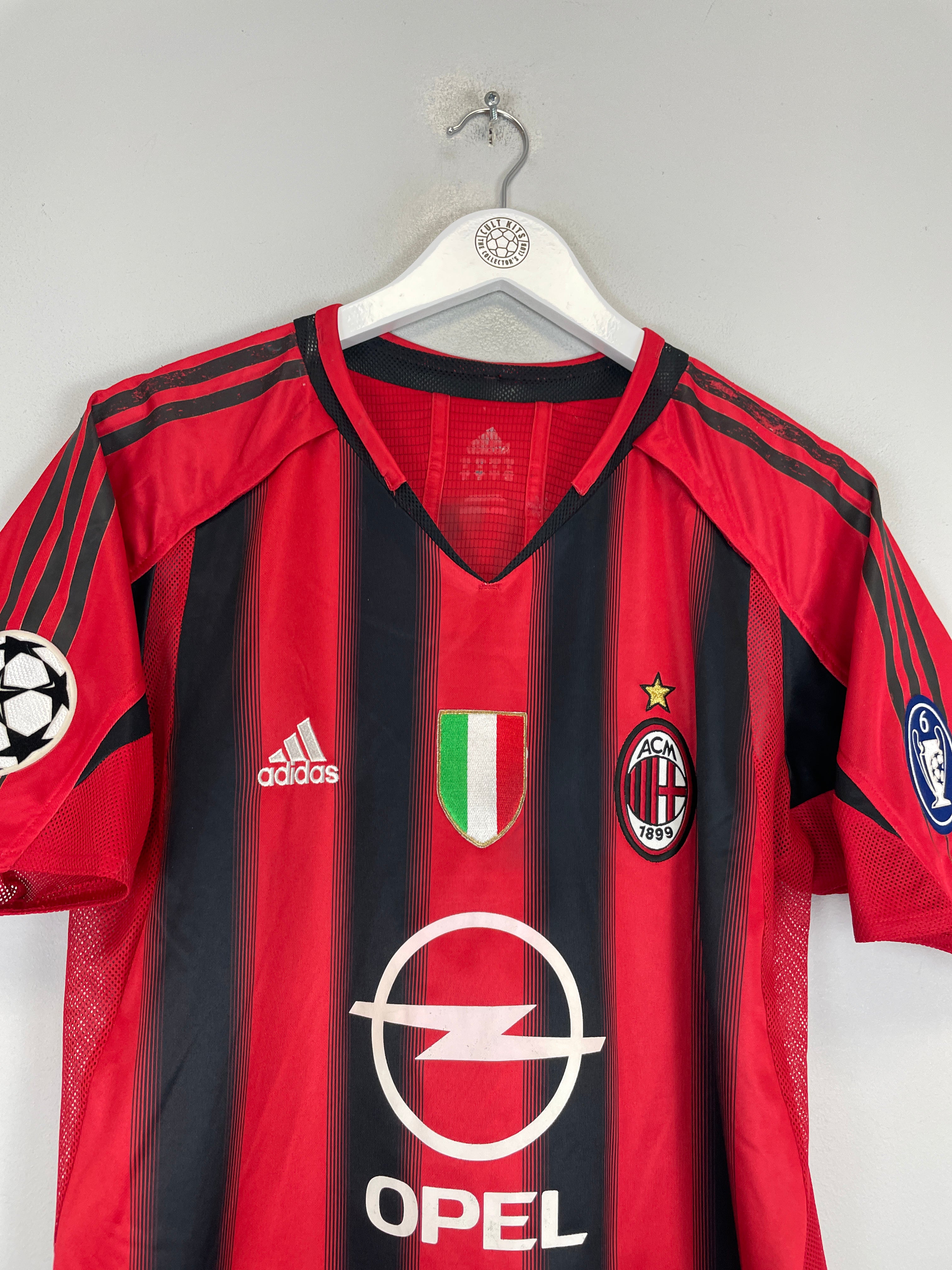 Shop 2004/05 AC MILAN KAKA #22 *PLAYER ISSUE* C/L HOME SHIRT (M) ADIDAS, classic football shirts, vintage football shirts & retro soccer jerseys at Cult Kits