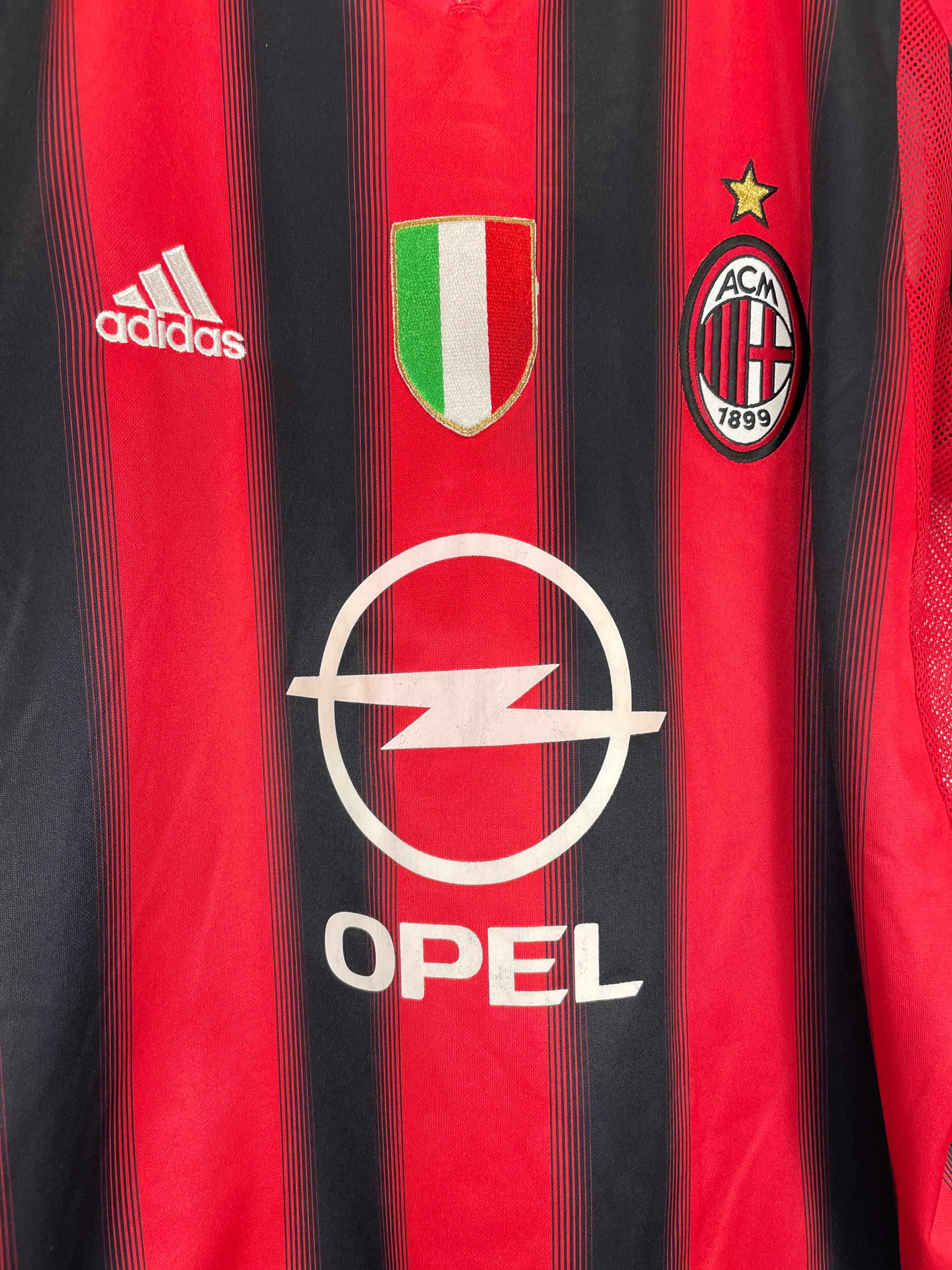 Shop 2004/05 AC MILAN KAKA #22 *PLAYER ISSUE* C/L HOME SHIRT (M) ADIDAS, classic football shirts, vintage football shirts & retro soccer jerseys at Cult Kits