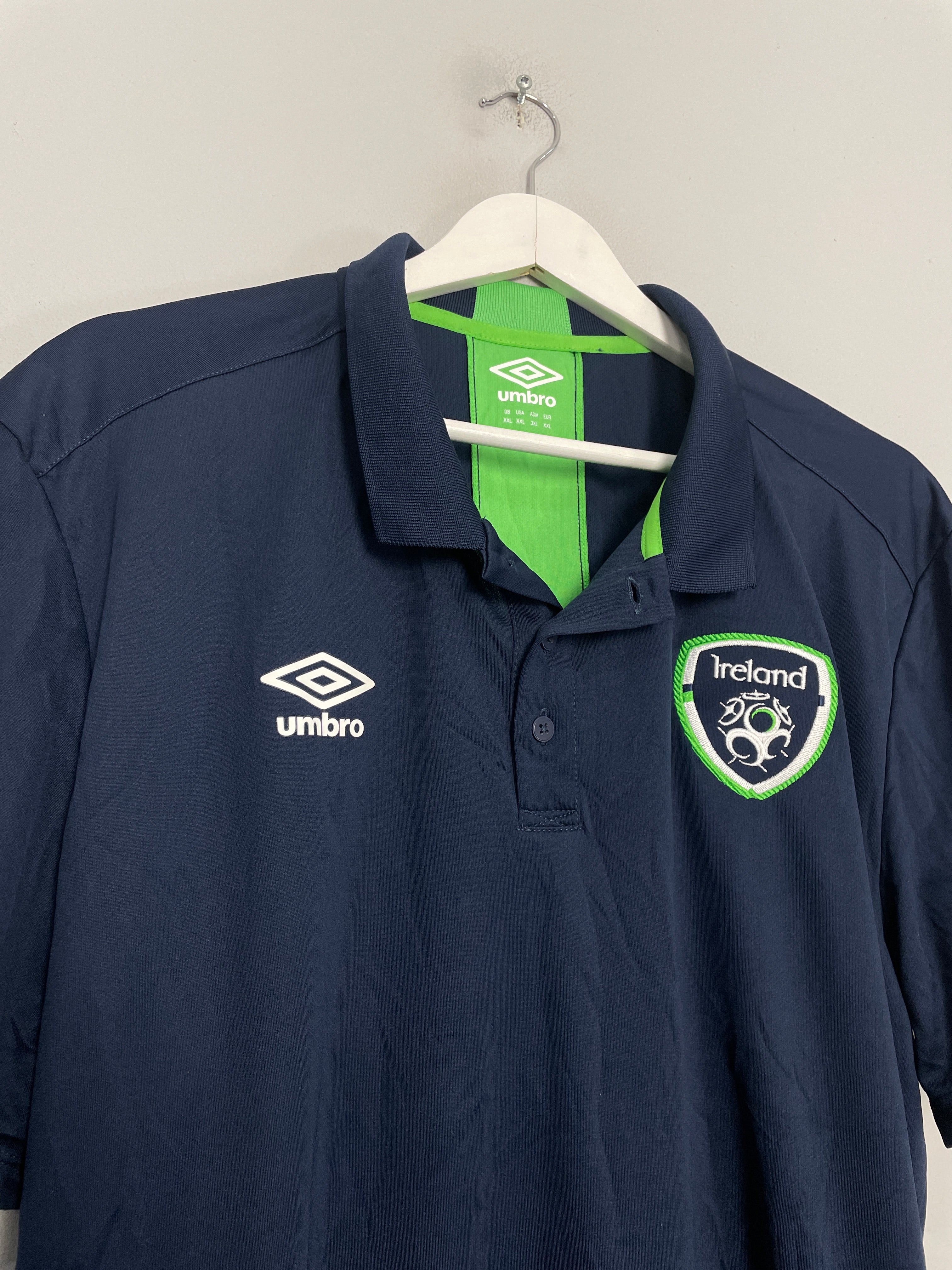 Shop 2016 IRELAND POLO SHIRT (XXL) UMBRO, classic football shirts, vintage football shirts & retro soccer jerseys at Cult Kits