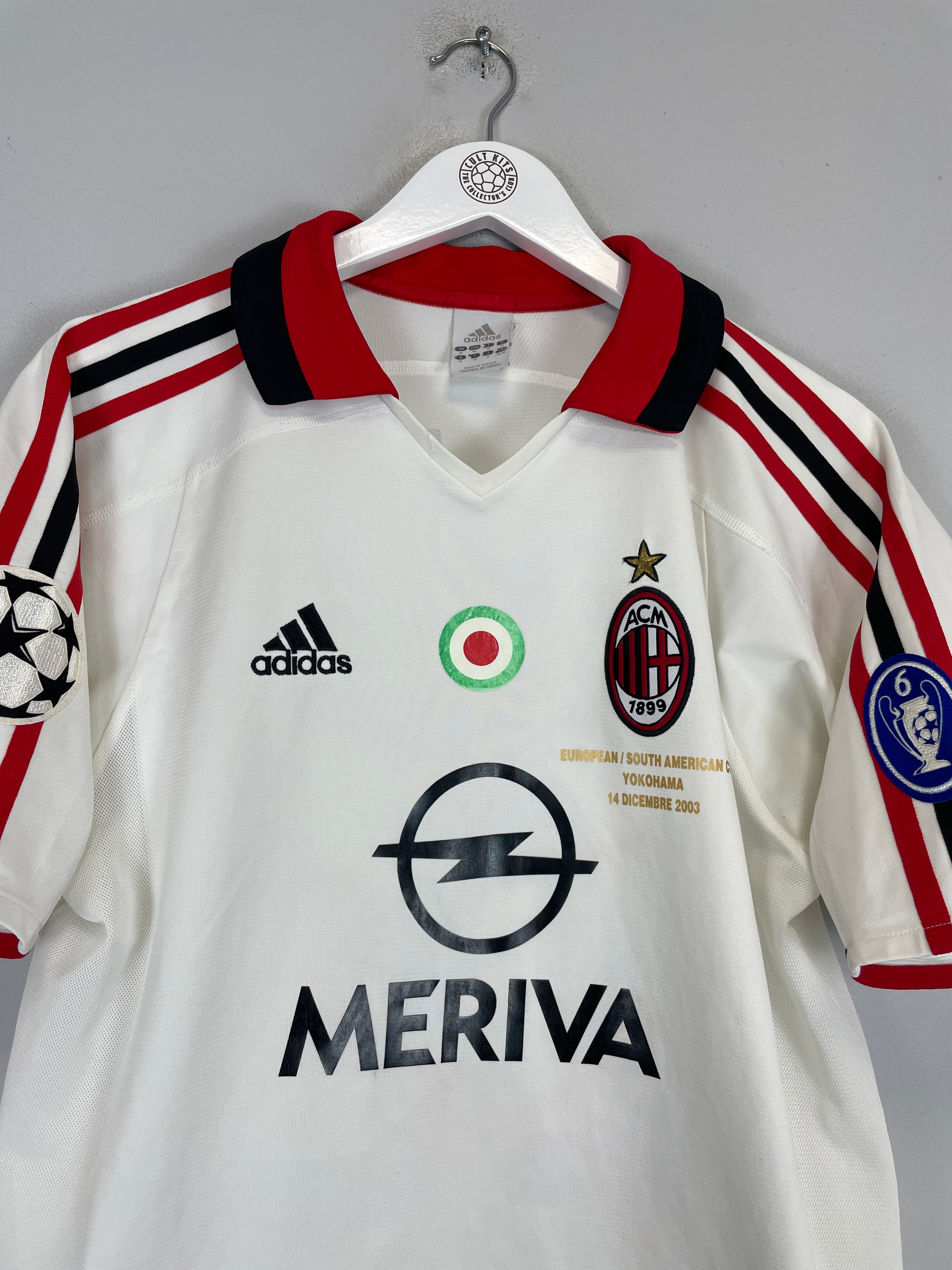 Shop 2003/04 AC MILAN KAKA #22 C/L AWAY SHIRT (M) ADIDAS, classic football shirts, vintage football shirts & retro soccer jerseys at Cult Kits