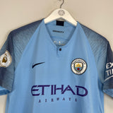 Shop 2018/19 MANCHESTER CITY AGUERO #10 HOME SHIRT (M) NIKE, classic football shirts, vintage football shirts & retro soccer jerseys at Cult Kits