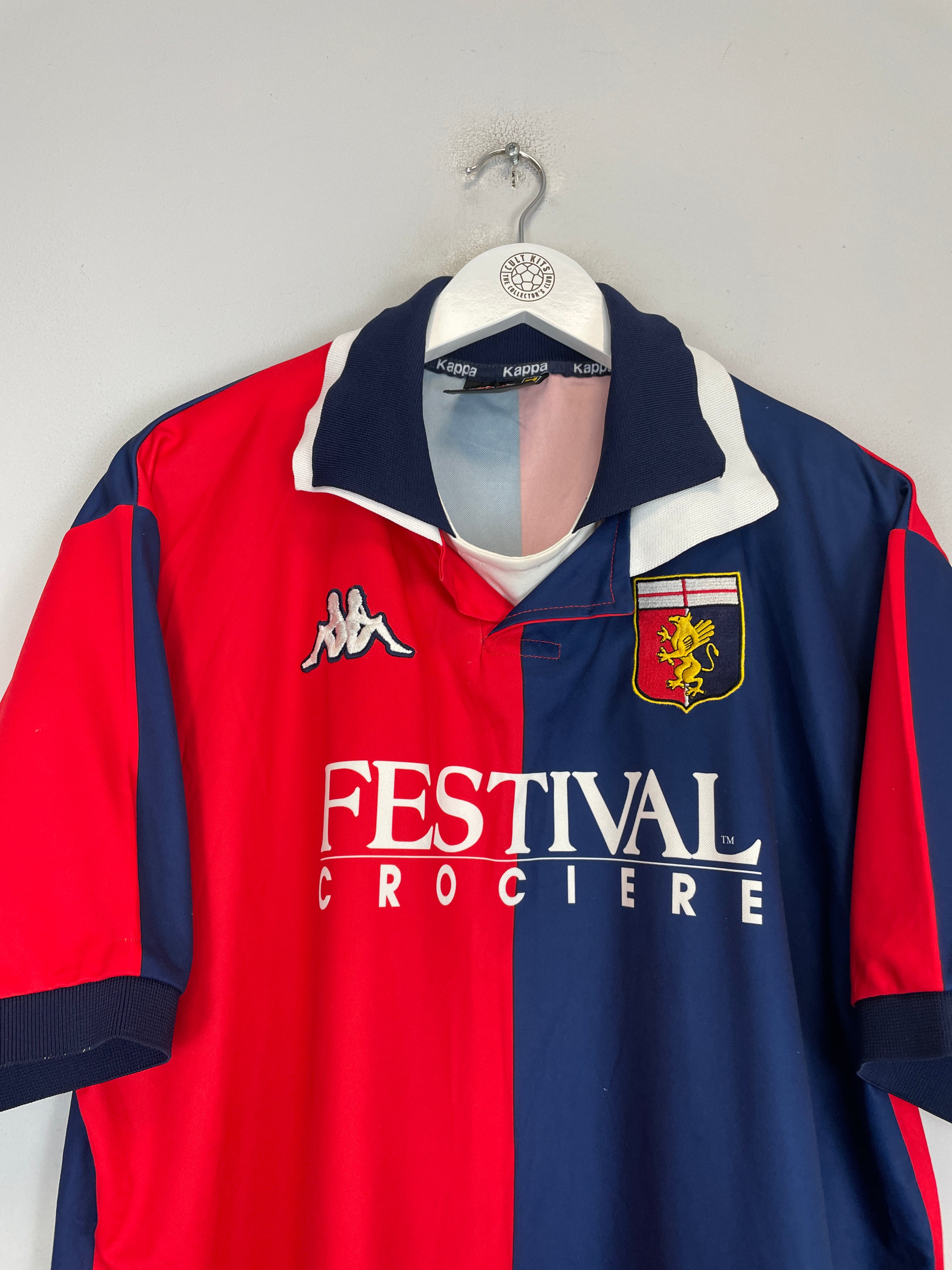 Shop 1998/99 GENOA HOME SHIRT (XXL) KAPPA, classic football shirts, vintage football shirts & retro soccer jerseys at Cult Kits