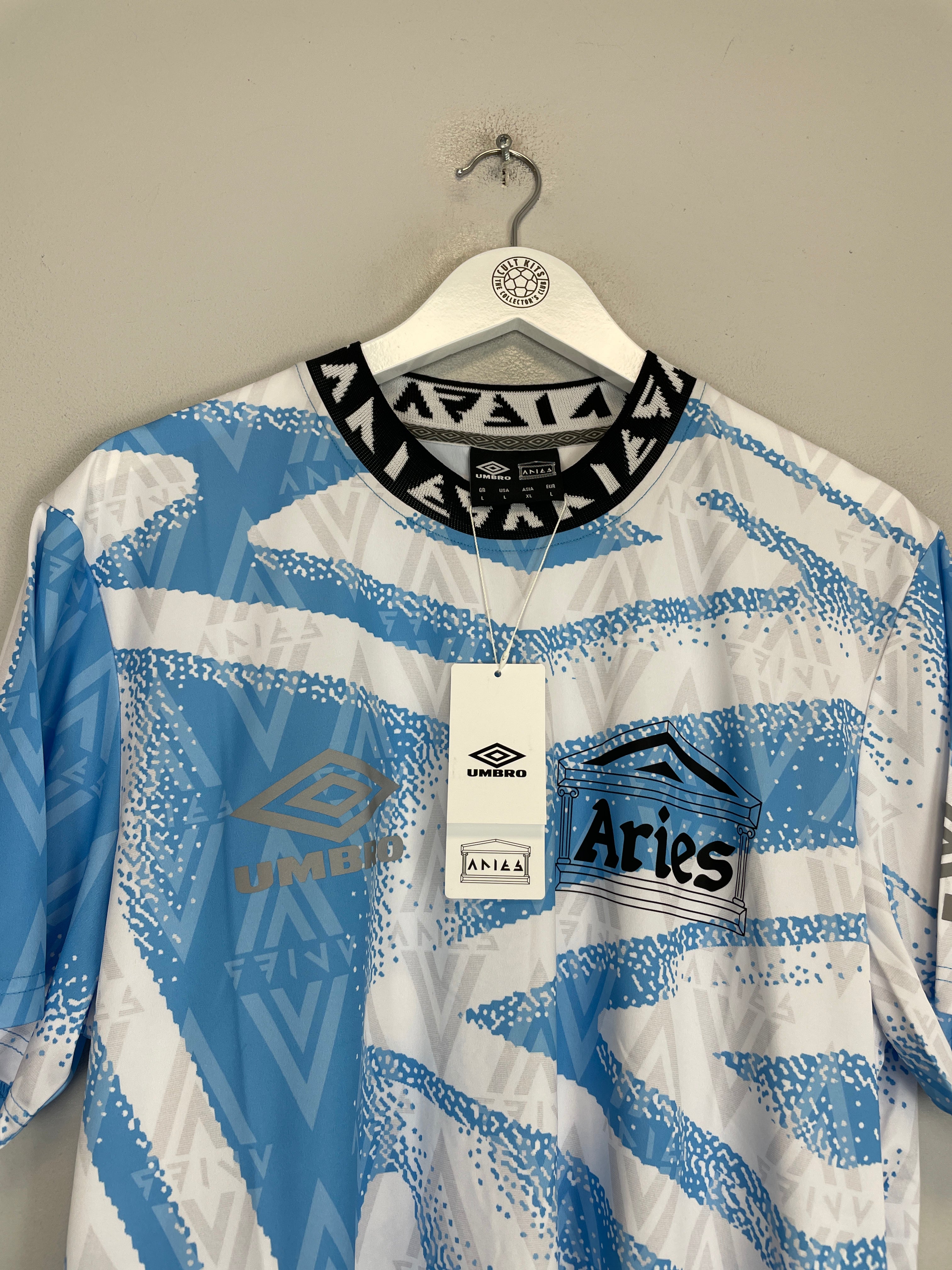 Shop ARIES X UMBRO *BNWT* SHIRT (L), classic football shirts, vintage football shirts & retro soccer jerseys at Cult Kits