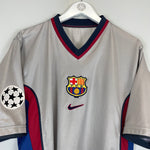Shop 1999/00 BARCELONA AWAY SHIRT C/L (XL) NIKE, classic football shirts, vintage football shirts & retro soccer jerseys at Cult Kits