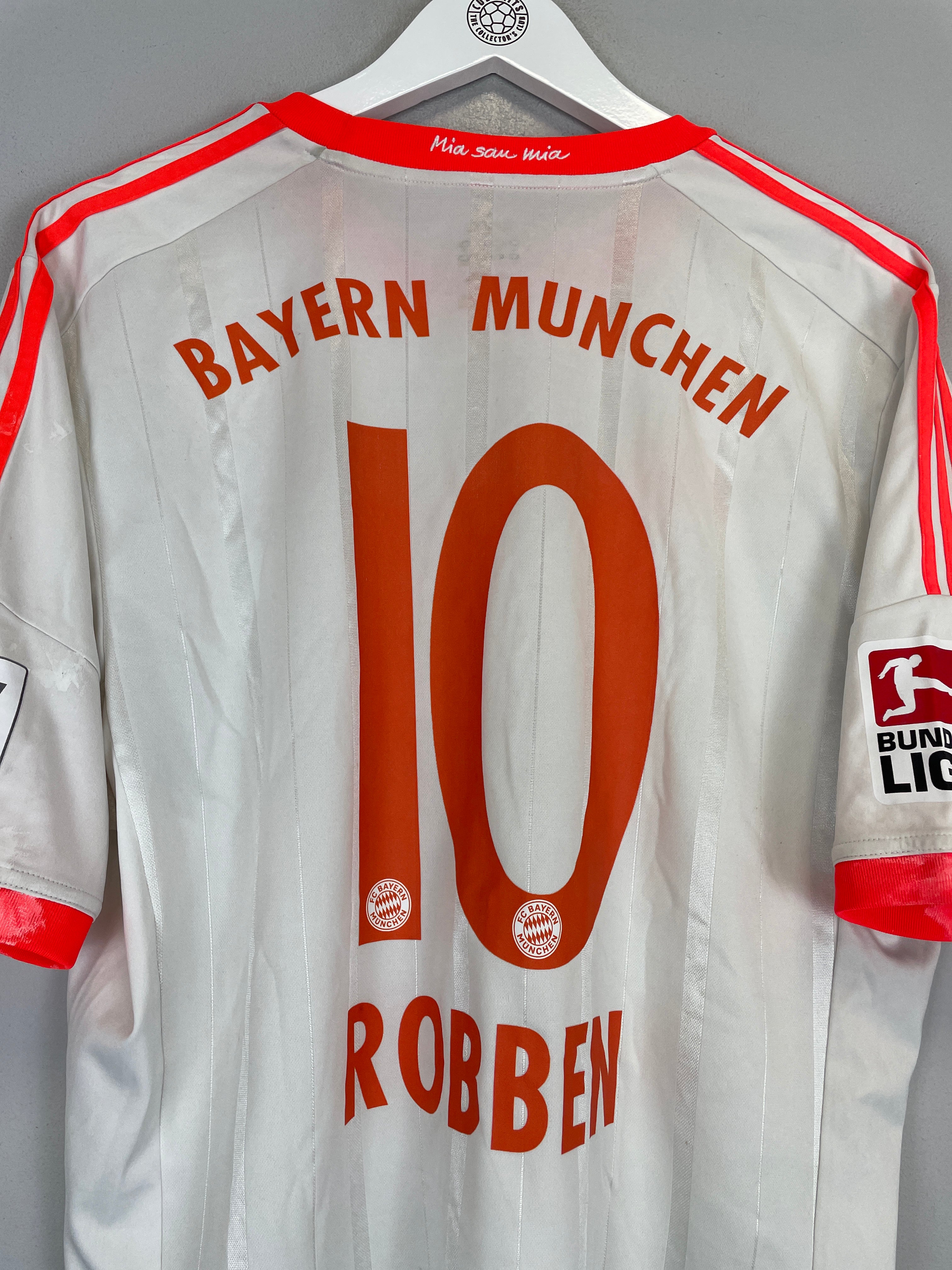 Shop 2012/13 BAYERN MUNICH ROBBEN #10 AWAY SHIRT (XL) ADIDAS, classic football shirts, vintage football shirts & retro soccer jerseys at Cult Kits
