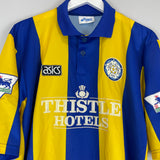 Shop 1993/94 LEEDS UNITED AWAY SHIRT (XL) ASICS, classic football shirts, vintage football shirts & retro soccer jerseys at Cult Kits