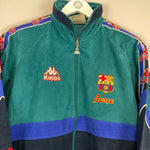 Shop 1995/97 BARCELONA TRACK JACKET (L) KAPPA, classic football shirts, vintage football shirts & retro soccer jerseys at Cult Kits