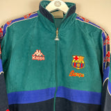 Shop 1995/97 BARCELONA TRACK JACKET (L) KAPPA, classic football shirts, vintage football shirts & retro soccer jerseys at Cult Kits