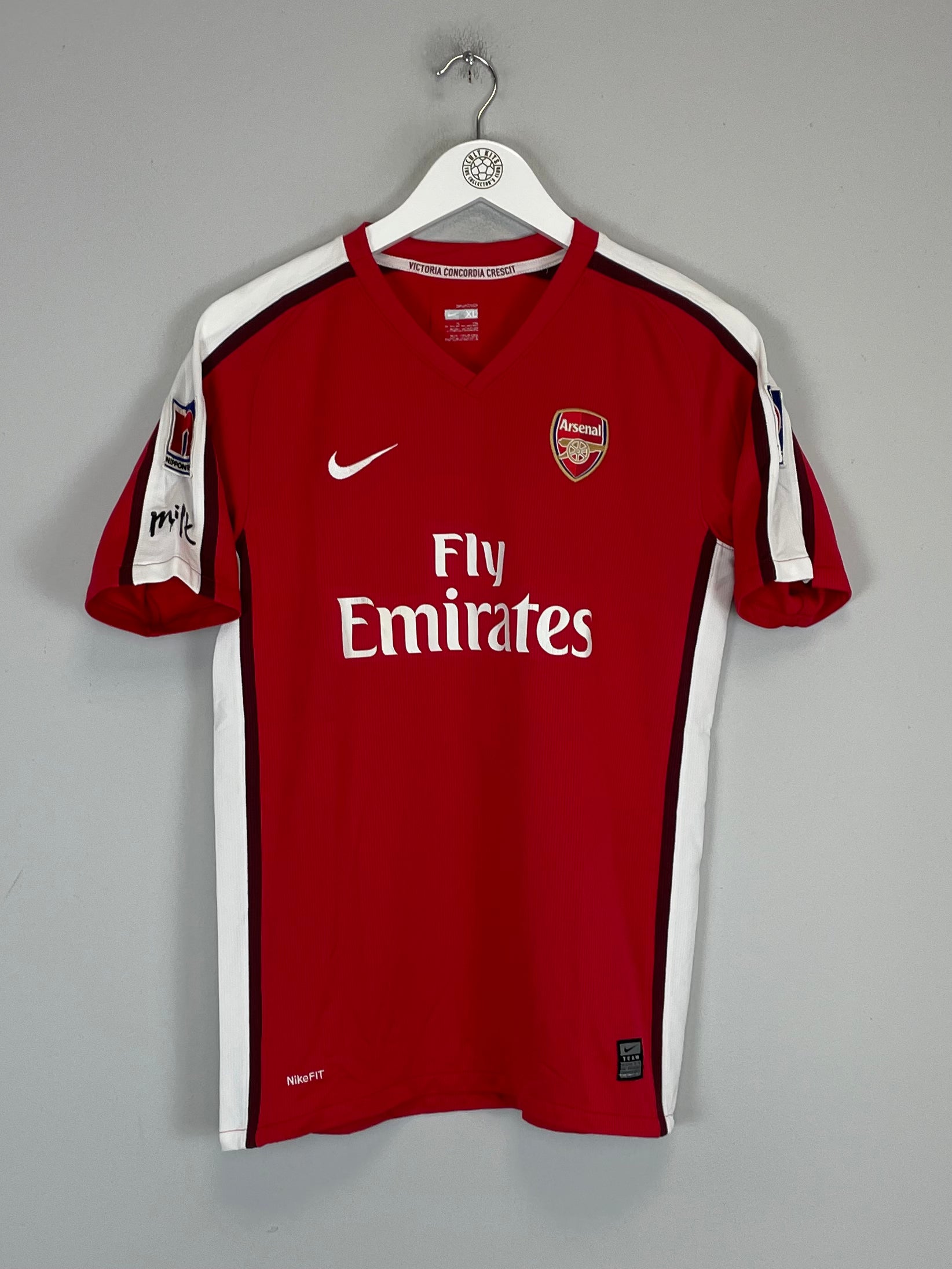 Shop 2008/10 ARSENAL #11 *MATCH WORN MILK CUP* HOME SHIRT (XL.KIDS) NIKE, classic football shirts, vintage football shirts & retro soccer jerseys at Cult Kits