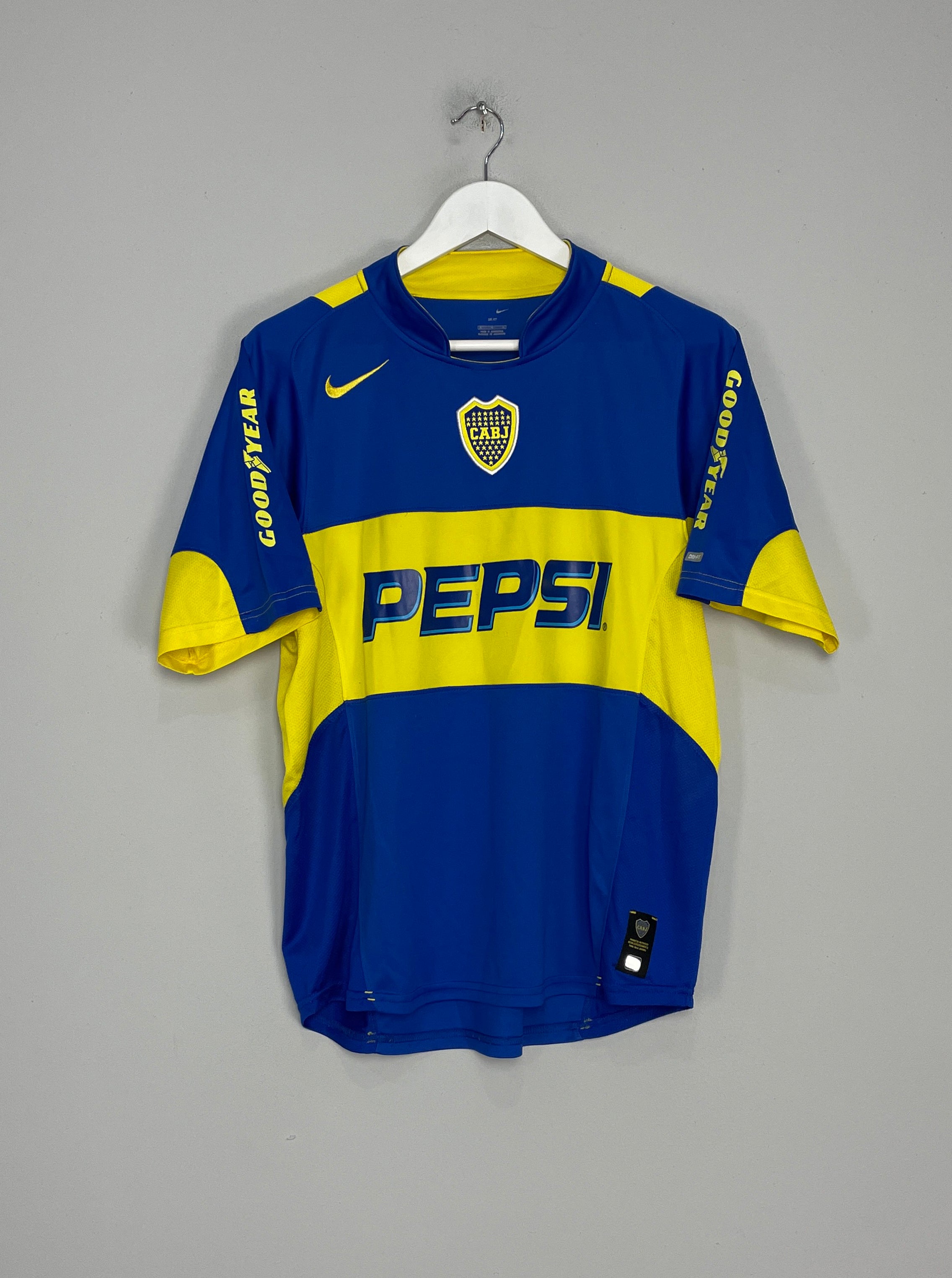 Shop 2004/05 BOCA JUNIORS TEVEZ #10 HOME SHIRT (M) NIKE, classic football shirts, vintage football shirts & retro soccer jerseys at Cult Kits