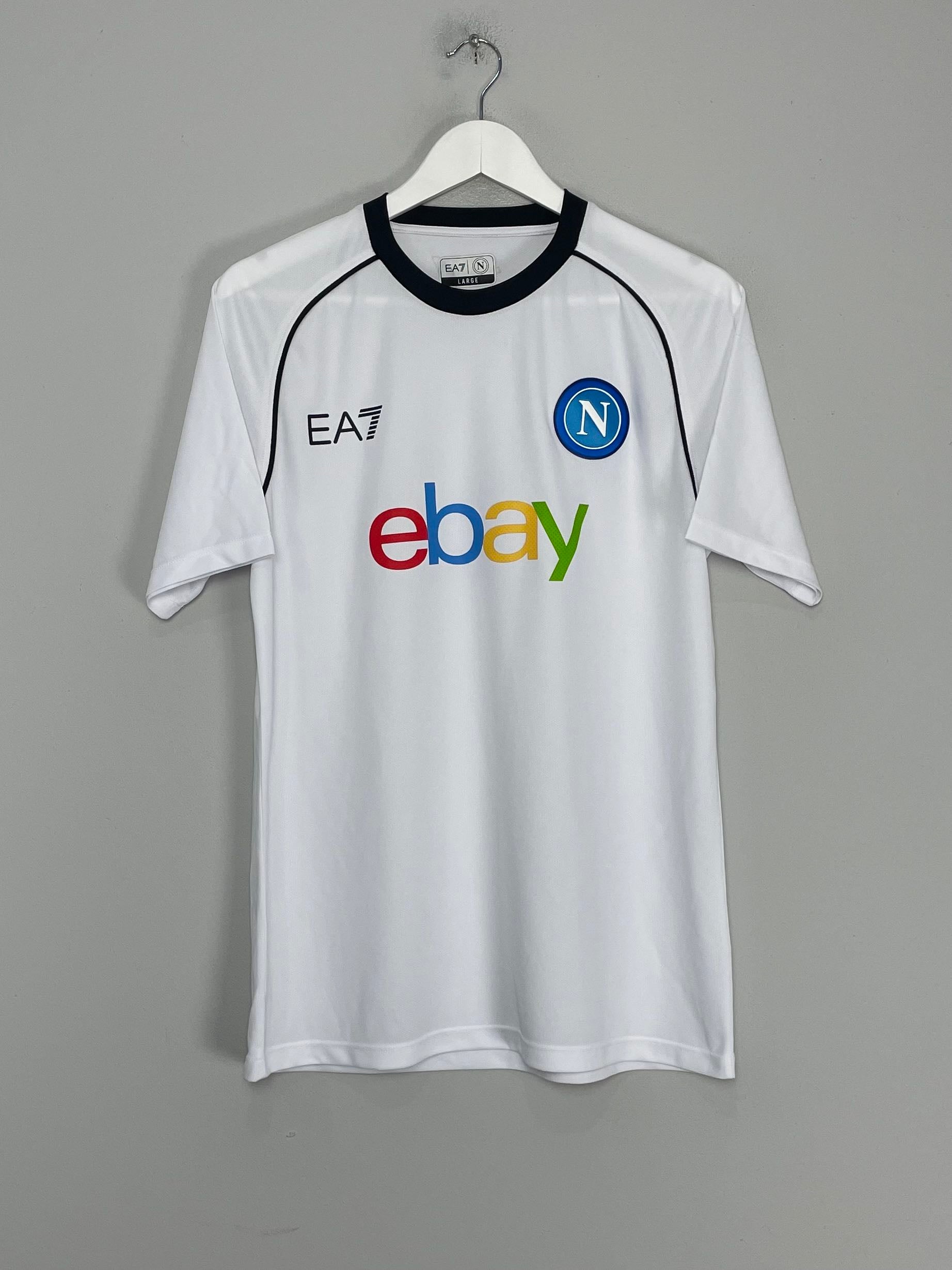 Shop 2023/24 NAPOLI TRAINING SHIRT (L) EA7, classic football shirts, vintage football shirts & retro soccer jerseys at Cult Kits