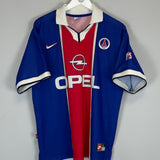 Shop 1997/98 PSG HOME SHIRT (L) NIKE, classic football shirts, vintage football shirts & retro soccer jerseys at Cult Kits