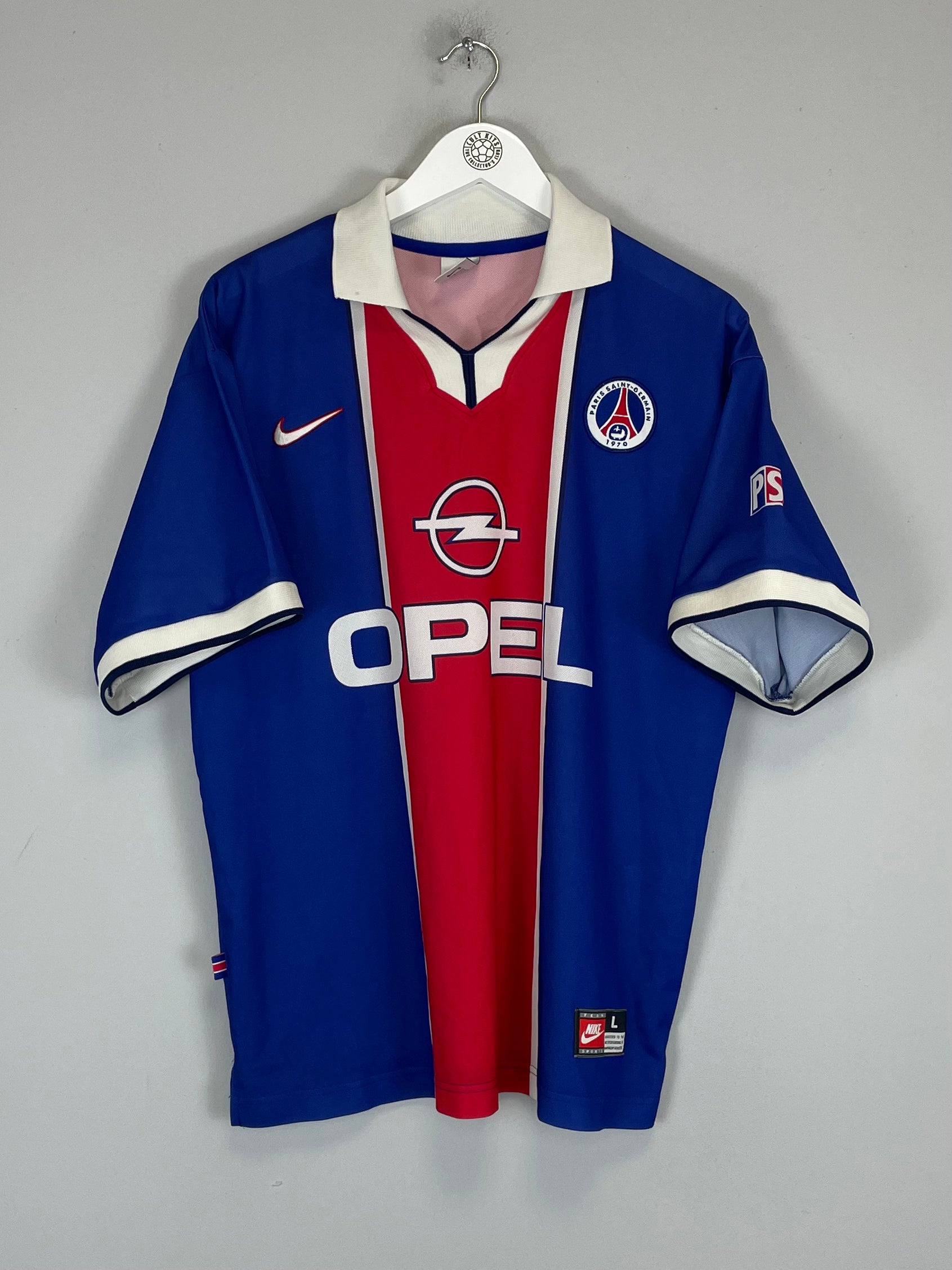 Shop 1997/98 PSG HOME SHIRT (L) NIKE, classic football shirts, vintage football shirts & retro soccer jerseys at Cult Kits