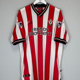2001/02 SOUTHAMPTON BEATTIE #9 *MATCH WORN vs MANCHESTER UNITED* HOME SHIRT (XL) SFC