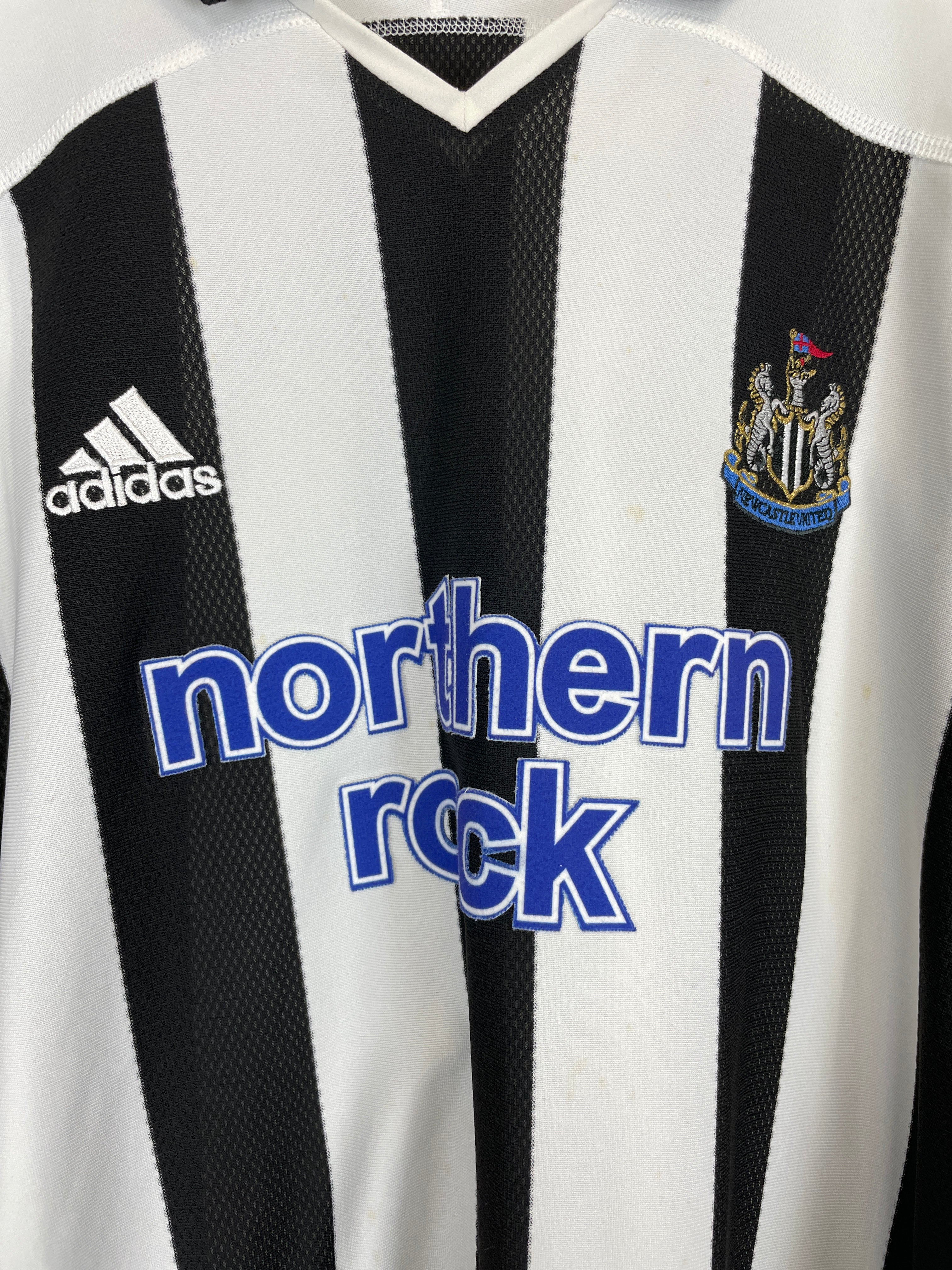 Shop 2003/05 NEWCASTLE UNITED SHEARER #9 L/S HOME SHIRT (XXL) ADIDAS, classic football shirts, vintage football shirts & retro soccer jerseys at Cult Kits