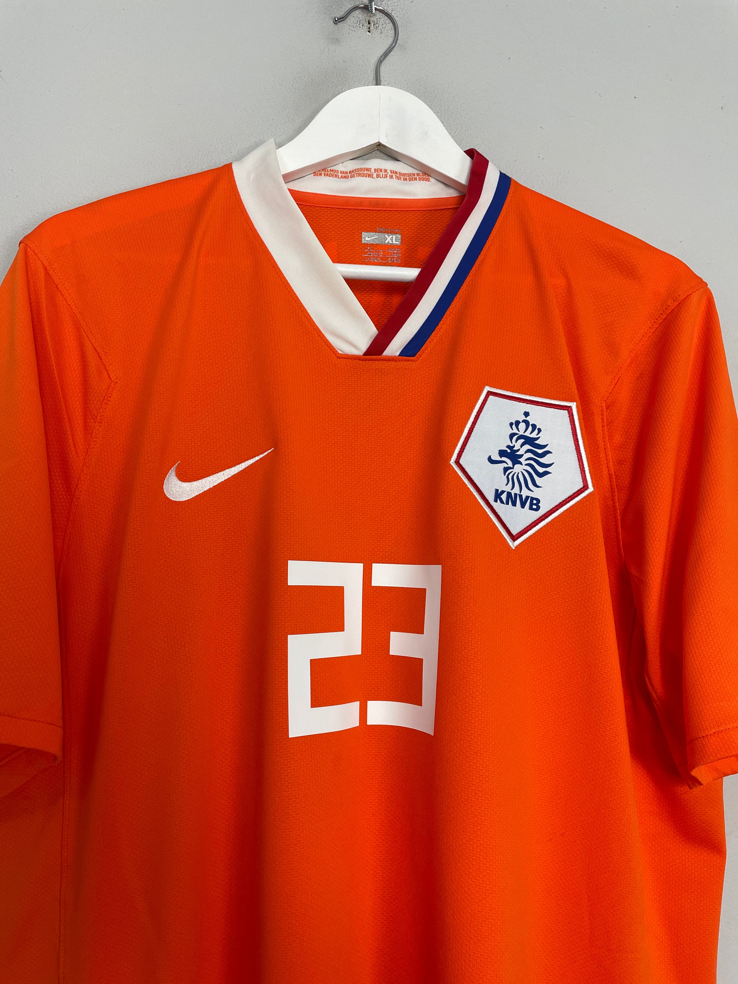 Shop 2008/10 NETHERLANDS VAN DER VAART #23 HOME SHIRT (XL) NIKE, classic football shirts, vintage football shirts & retro soccer jerseys at Cult Kits