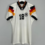 Shop 1992/94 GERMANY KLINSMANN #18 HOME SHIRT (S) ADIDAS, classic football shirts, vintage football shirts & retro soccer jerseys at Cult Kits