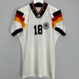 Shop 1992/94 GERMANY KLINSMANN #18 HOME SHIRT (S) ADIDAS, classic football shirts, vintage football shirts & retro soccer jerseys at Cult Kits