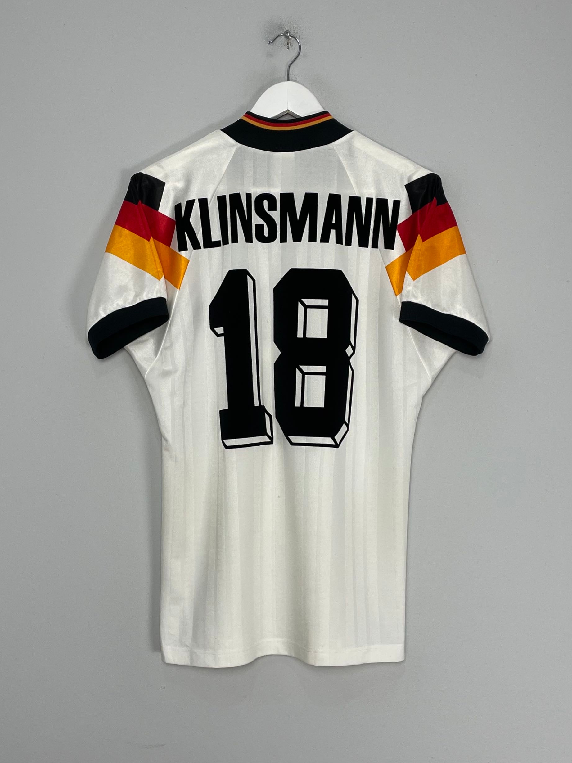 Shop 1992/94 GERMANY KLINSMANN #18 HOME SHIRT (S) ADIDAS, classic football shirts, vintage football shirts & retro soccer jerseys at Cult Kits