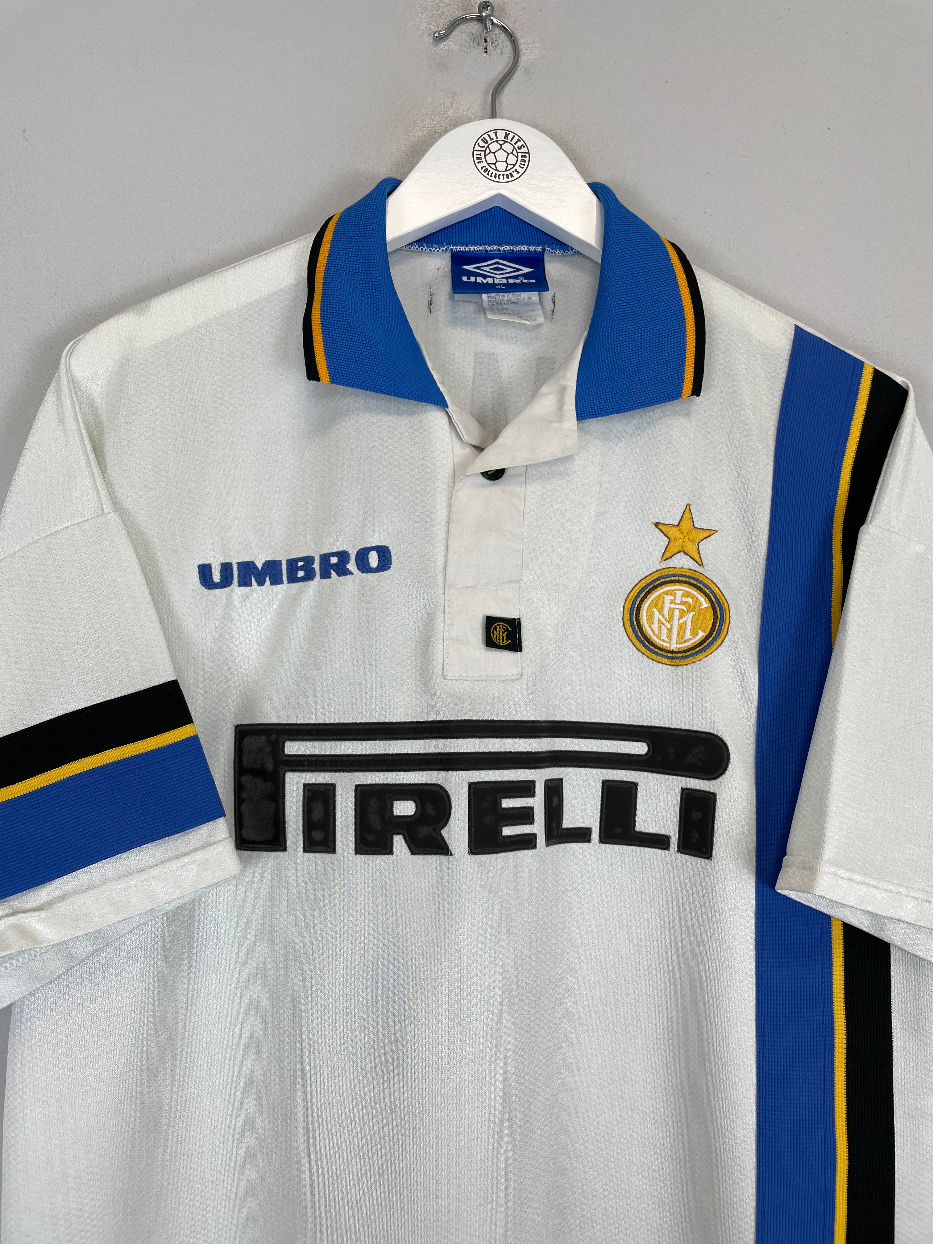 Shop 1997/98 INTER MILAN RONALDO #10 AWAY SHIRT (XL) UMBRO, classic football shirts, vintage football shirts & retro soccer jerseys at Cult Kits