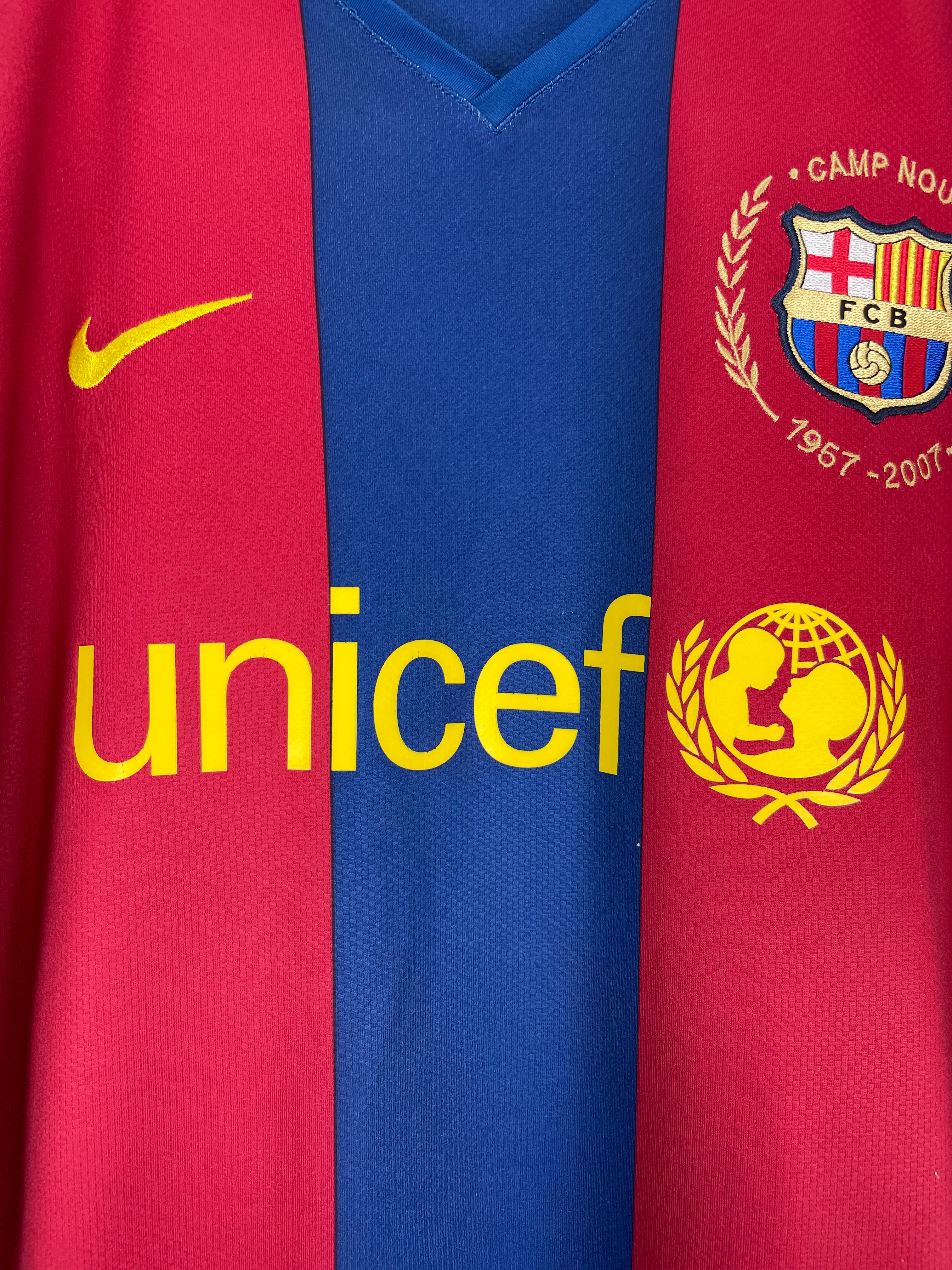 Shop 2007/08 BARCELONA RONALDINHO #10 HOME SHIRT (M) NIKE, classic football shirts, vintage football shirts & retro soccer jerseys at Cult Kits