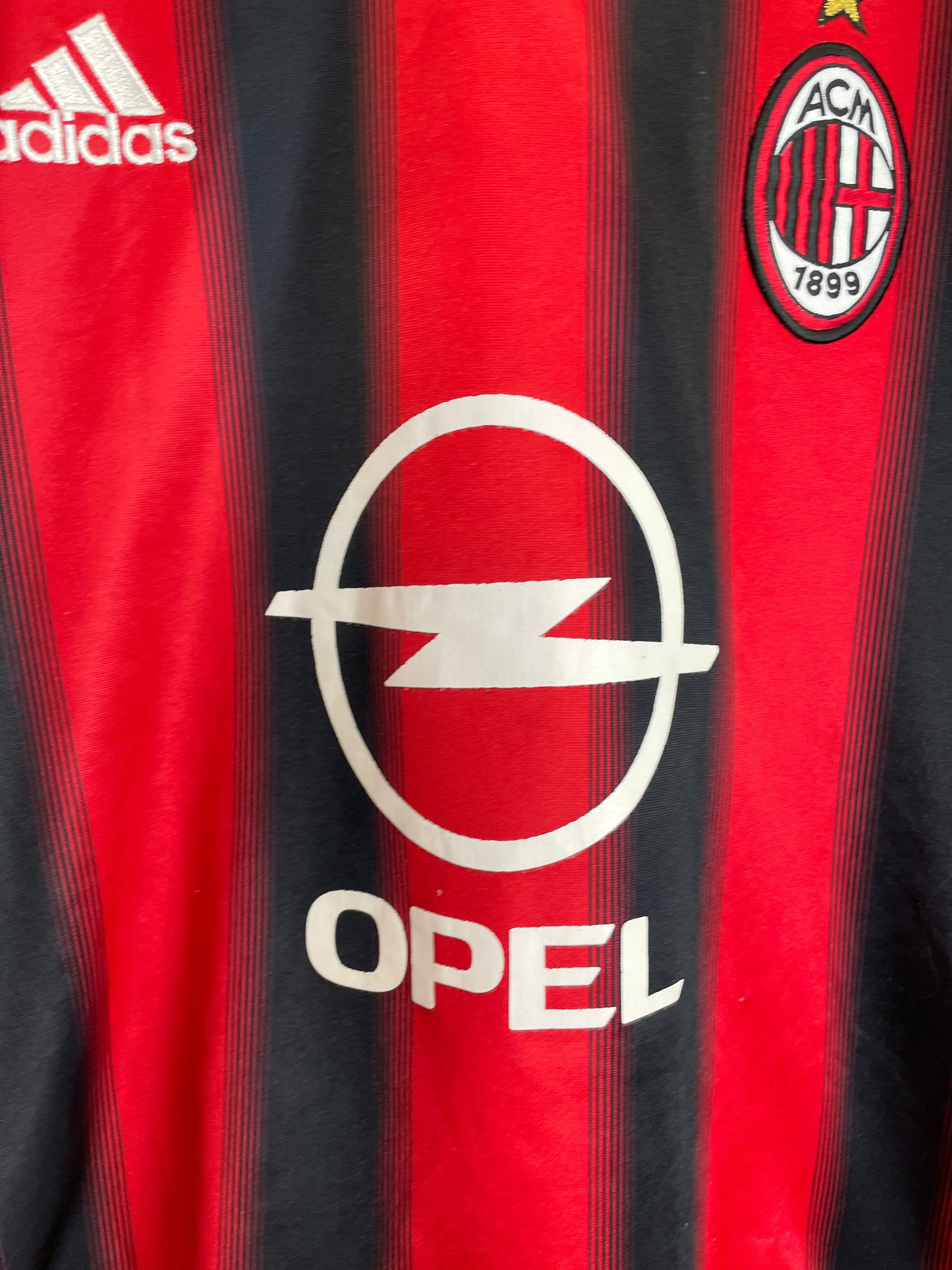 Shop 2004/05 AC MILAN KAKA #22 *PLAYER ISSUE* HOME SHIRT (XL) ADIDAS, classic football shirts, vintage football shirts & retro soccer jerseys at Cult Kits
