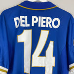 Shop 1996/97 ITALY DEL PIERO #14 HOME SHIRT (L) NIKE, classic football shirts, vintage football shirts & retro soccer jerseys at Cult Kits