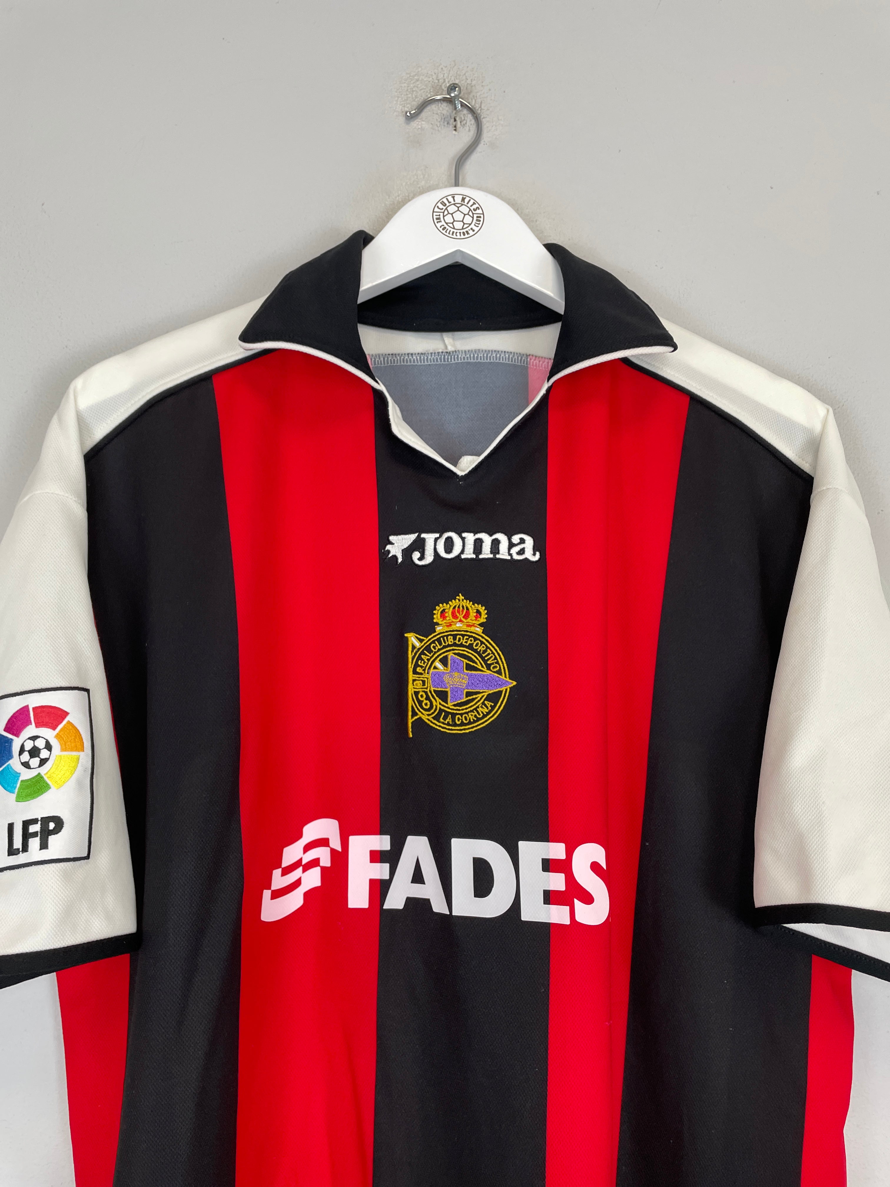 Shop 2001/02 DEPORTIVO LA CORUNA MAKAAY #7 AWAY SHIRT (XL) JOMA, classic football shirts, vintage football shirts & retro soccer jerseys at Cult Kits