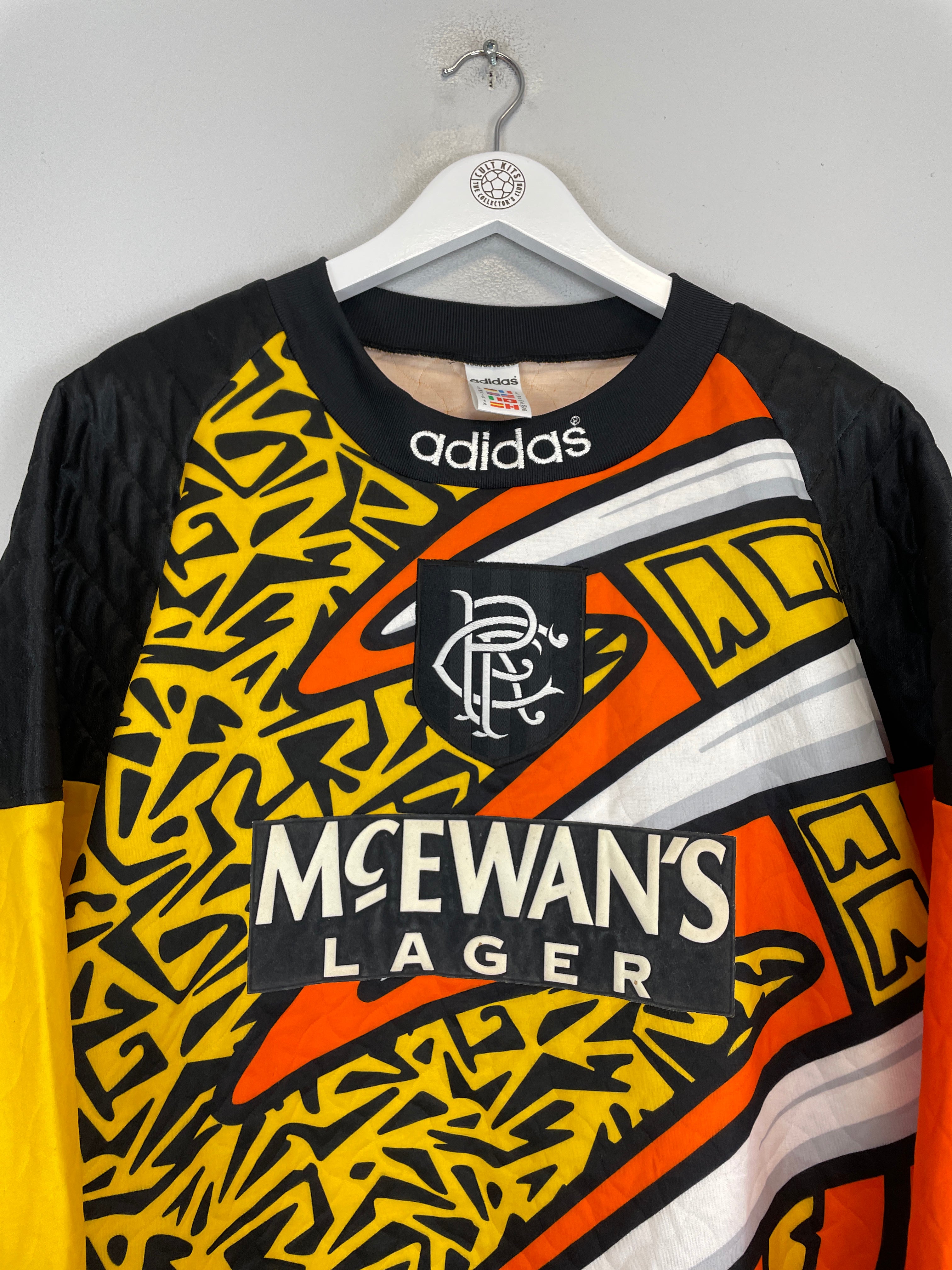 Shop 1995/96 RANGERS GK SHIRT (XL) ADIDAS, classic football shirts, vintage football shirts & retro soccer jerseys at Cult Kits