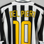 Shop 2003/04 JUVENTUS DEL PIERO #10 HOME SHIRT (XL) NIKE, classic football shirts, vintage football shirts & retro soccer jerseys at Cult Kits