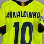 Shop 2005/06 BARCELONA RONALDINHO #10 AWAY SHIRT (M) NIKE, classic football shirts, vintage football shirts & retro soccer jerseys at Cult Kits