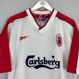 Shop 1998/00 LIVERPOOL GERRARD #28 AWAY SHIRT (L) REEBOK, classic football shirts, vintage football shirts & retro soccer jerseys at Cult Kits